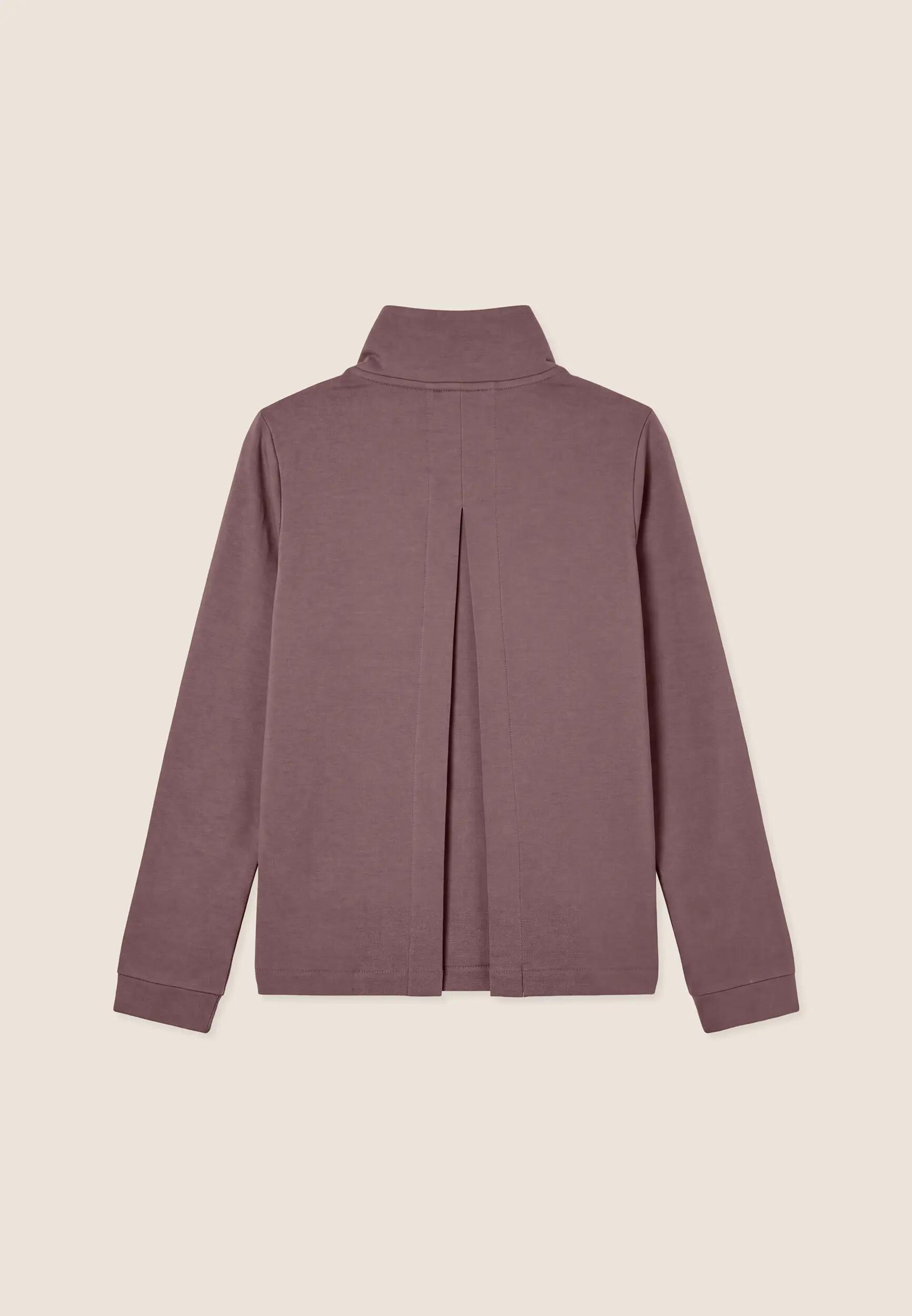 Felpa Donna Collo Alto e Zip con Spacco Posteriore 2/3