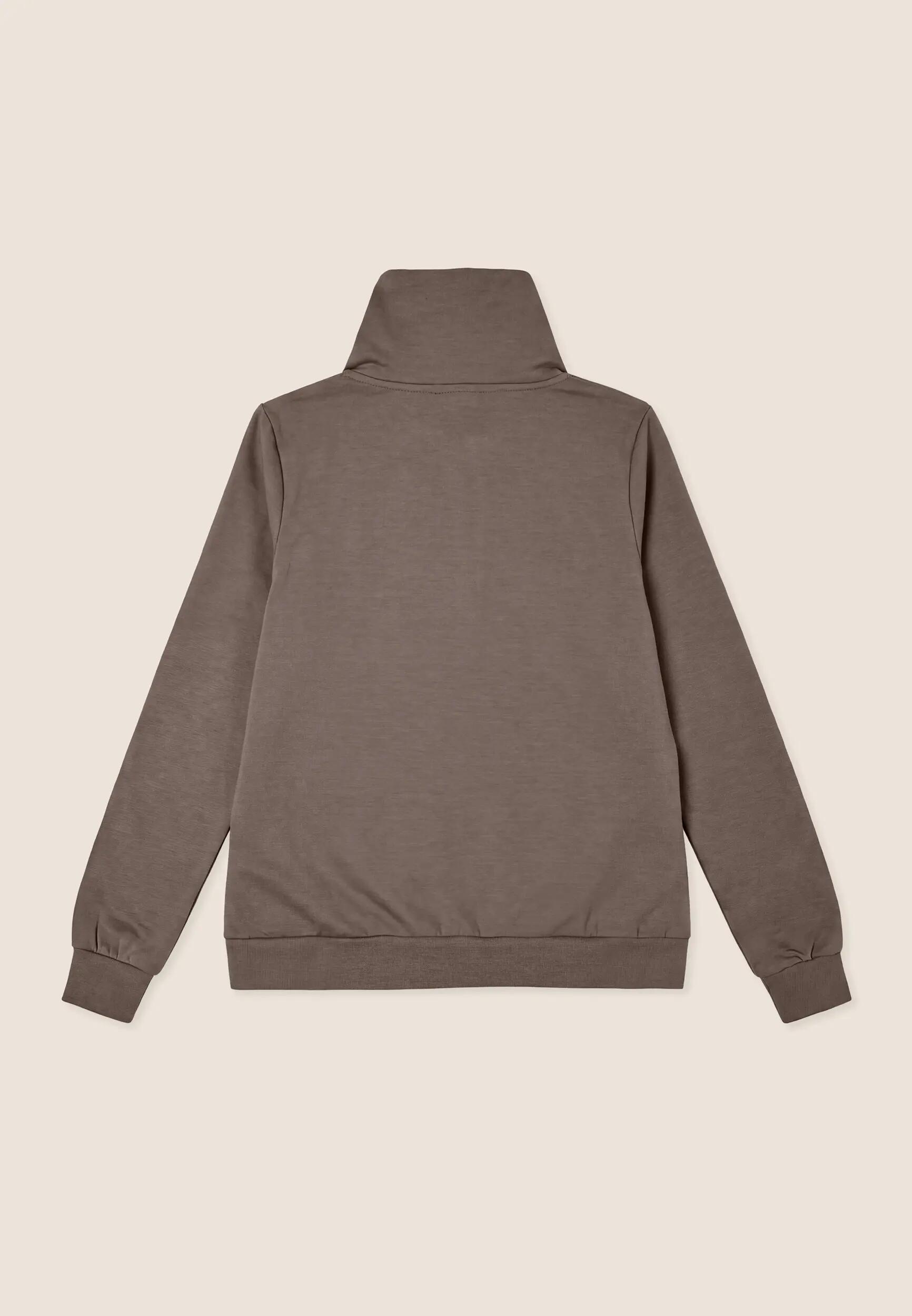 Felpa Regular con Zip e Collo Alto Arricciato Donna 2/3