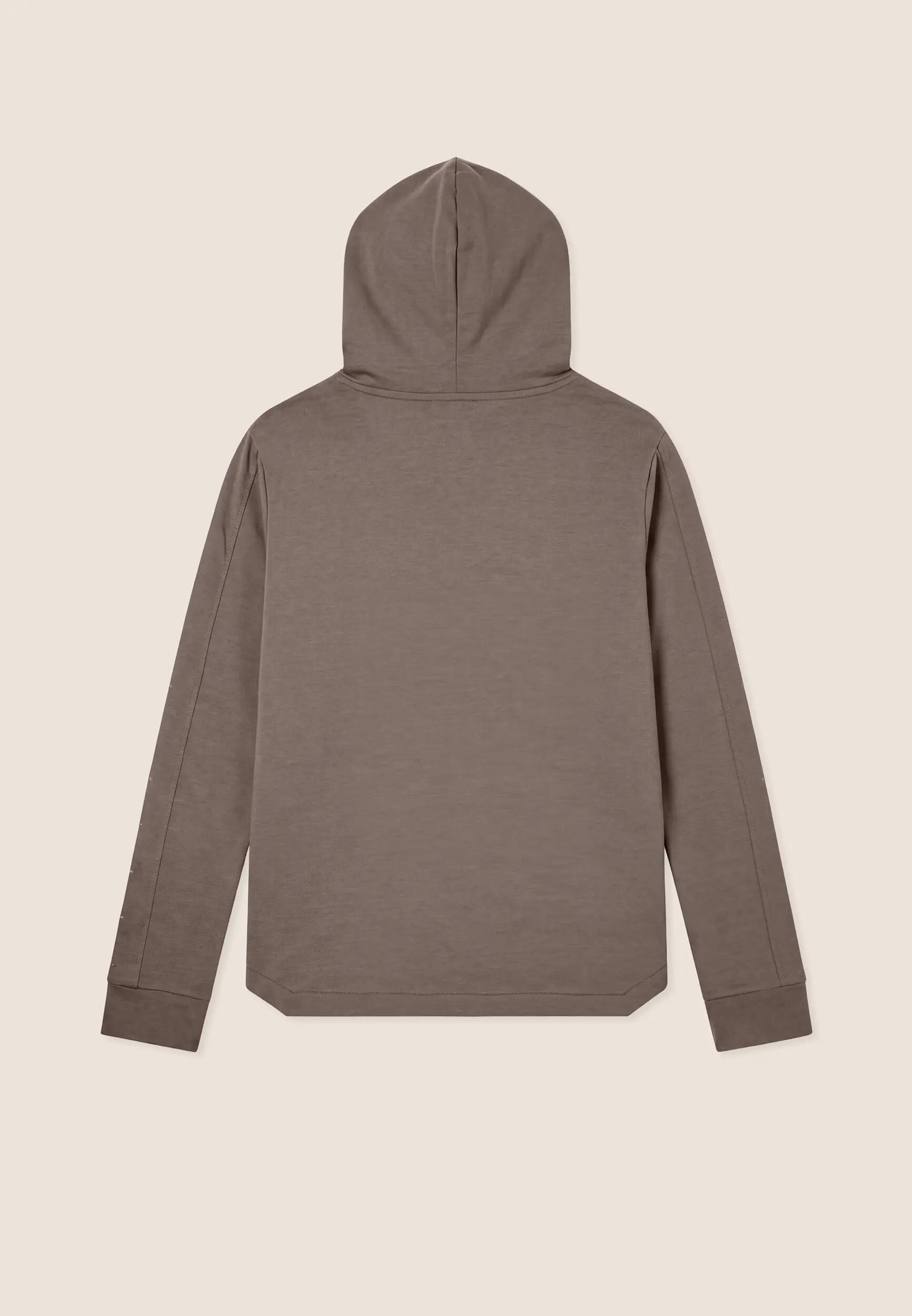 Felpa Regular Donna con Cappuccio e Zip, Fondo Asimmetrico 2/3