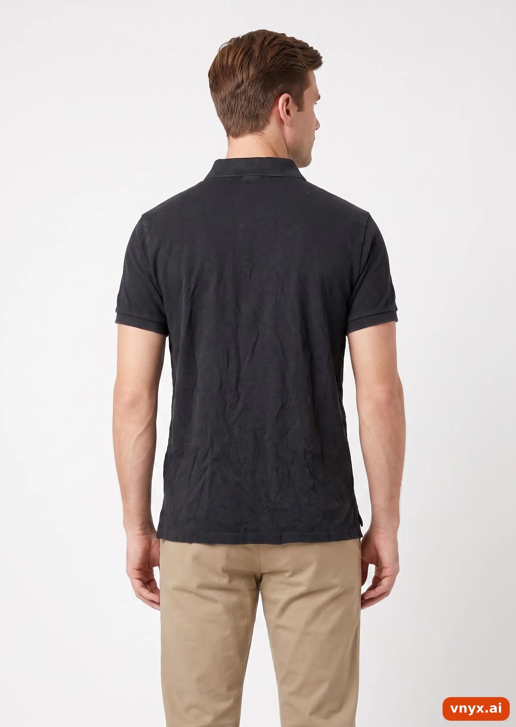 Second Life - Vintage POLO RALPH LAUREN Black Polo Shirt Men M 2/5