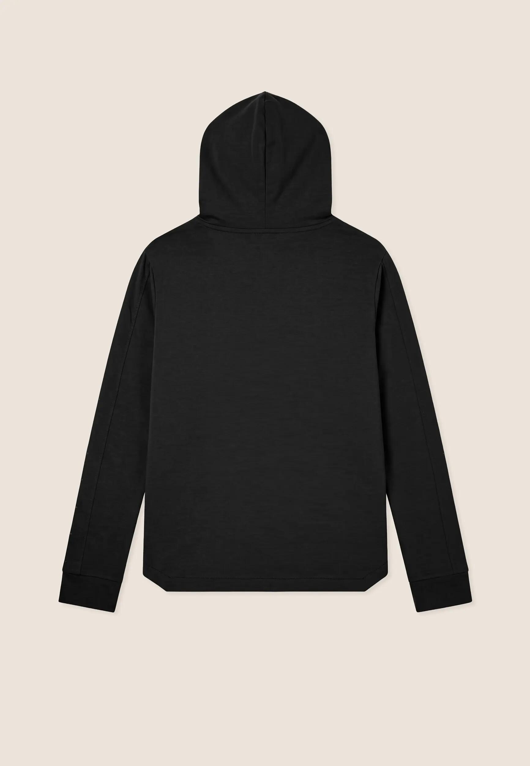 Felpa Regular Donna con Cappuccio e Zip, Fondo Asimmetrico 2/3