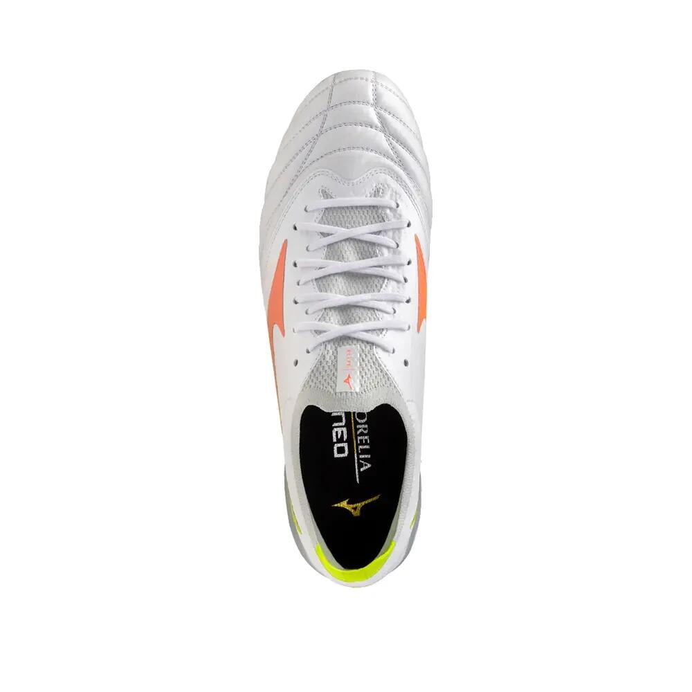Zapatos de fútbol Mizuno Morelia Neo V β Elite Ag Blanco/Naranja 6/6