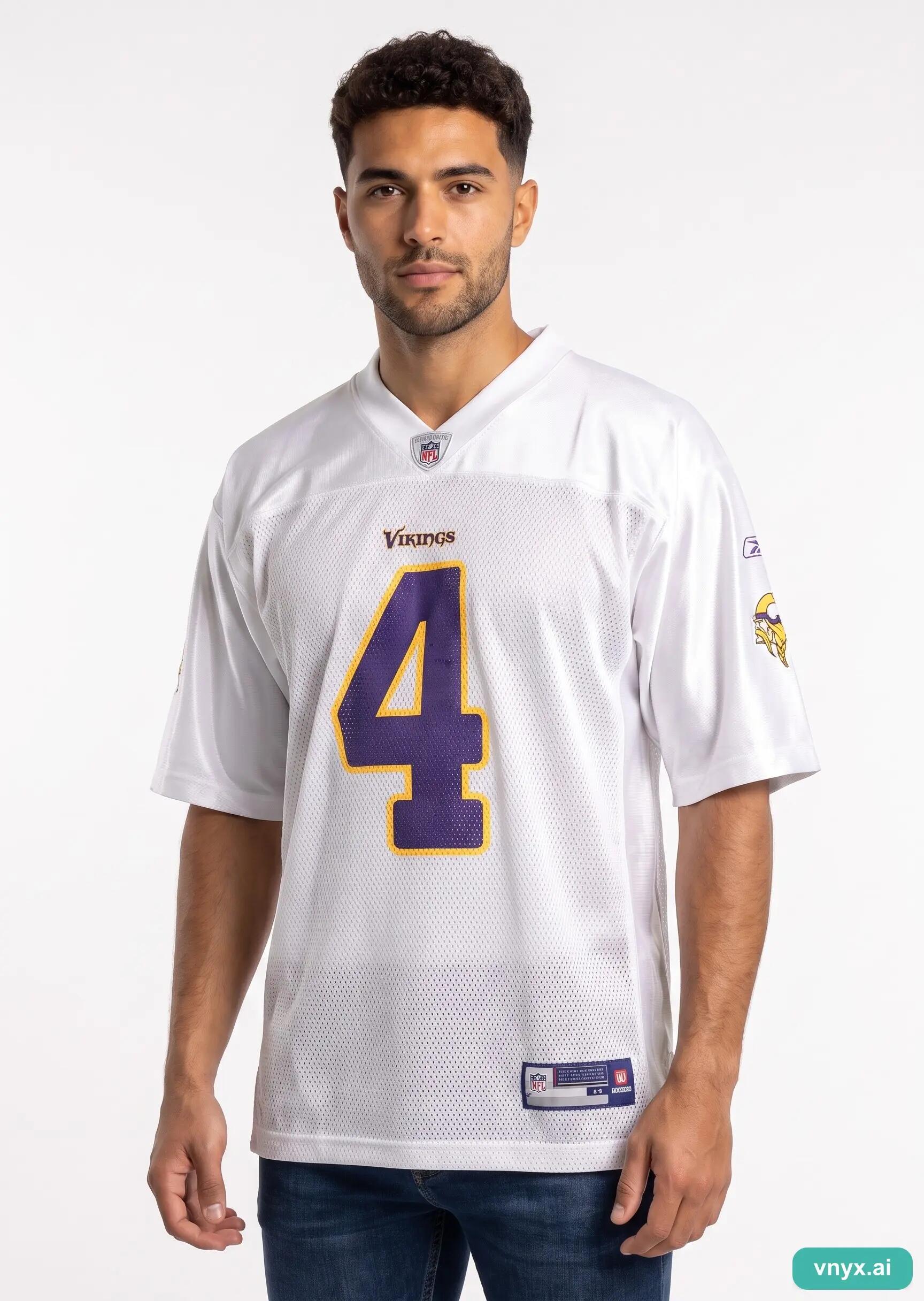 Second Life - Regular Reebok Jersey in White size XL Sports T-shirt 5/5