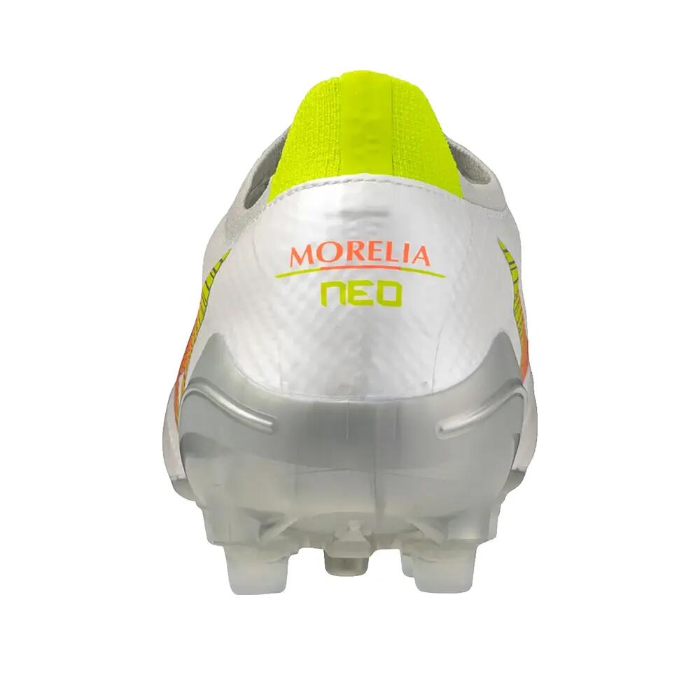 Zapatos de fútbol Mizuno Morelia Neo V β Elite Ag Blanco/Naranja 3/6
