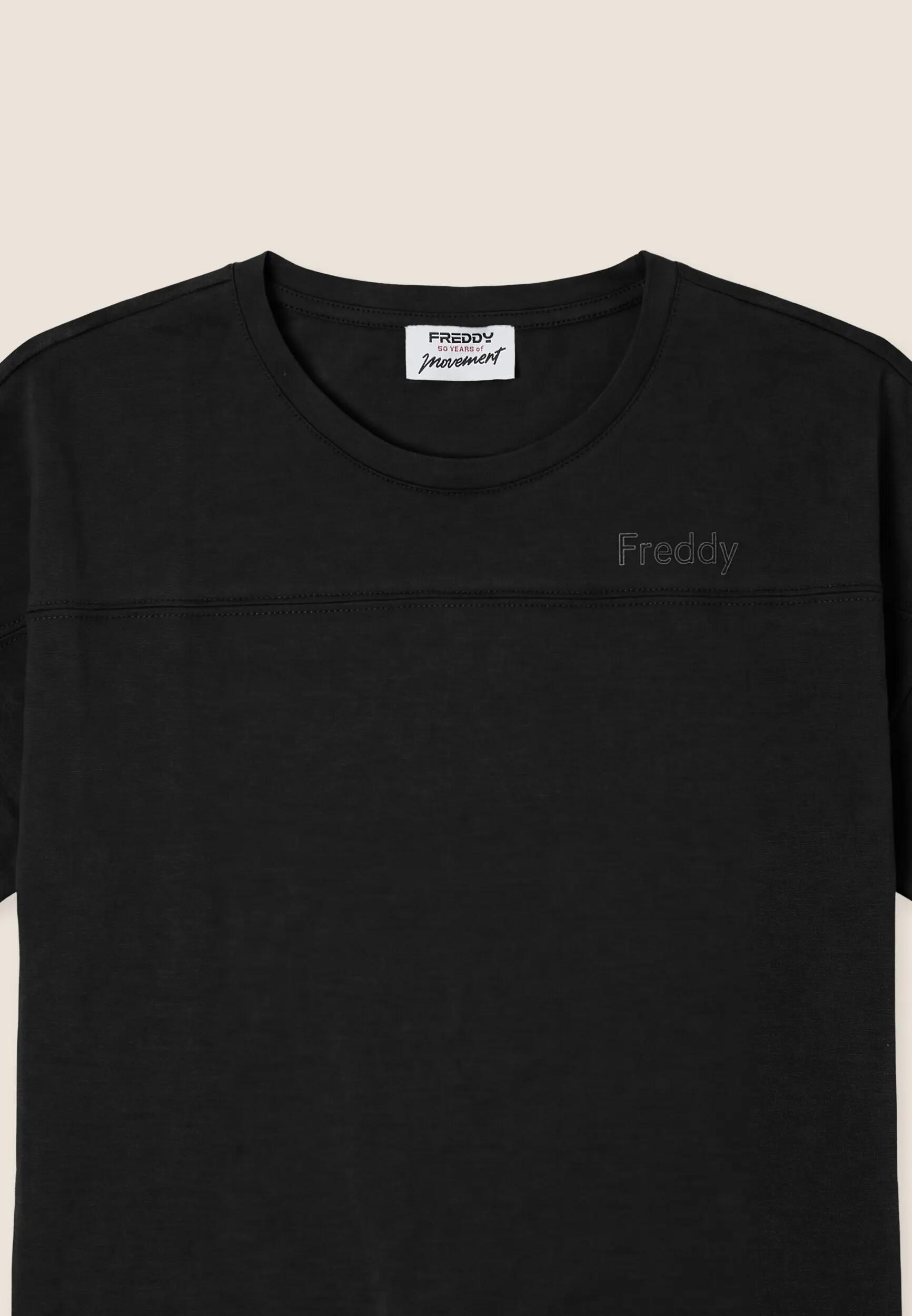 T-shirt boxy cropped da donna girocollo 3/3