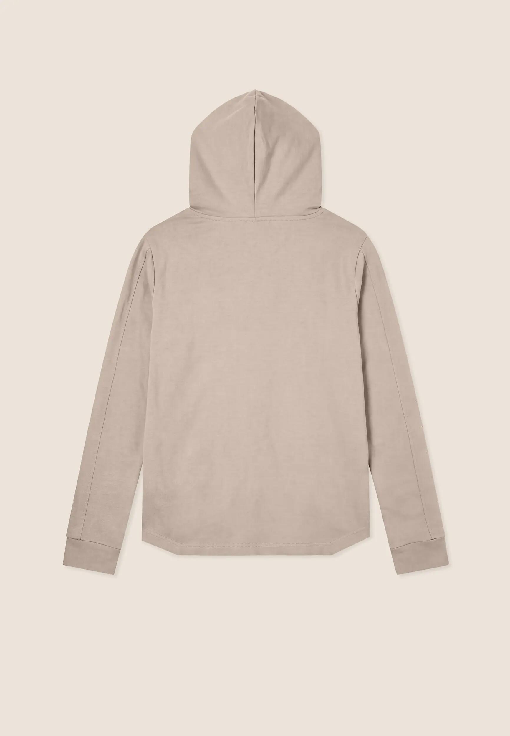 Felpa Regular Donna con Cappuccio e Zip, Fondo Asimmetrico 2/3