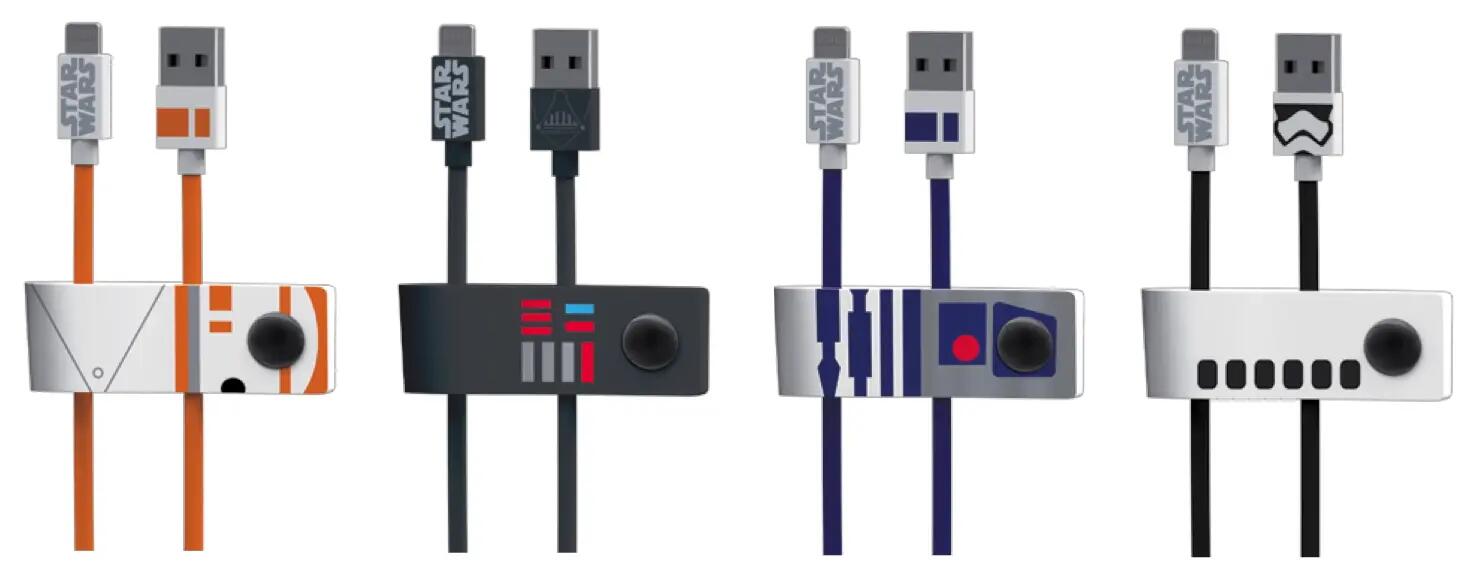 Cabo USB-microUSB - Star Wars R2-D2 - azul/branco 5/5