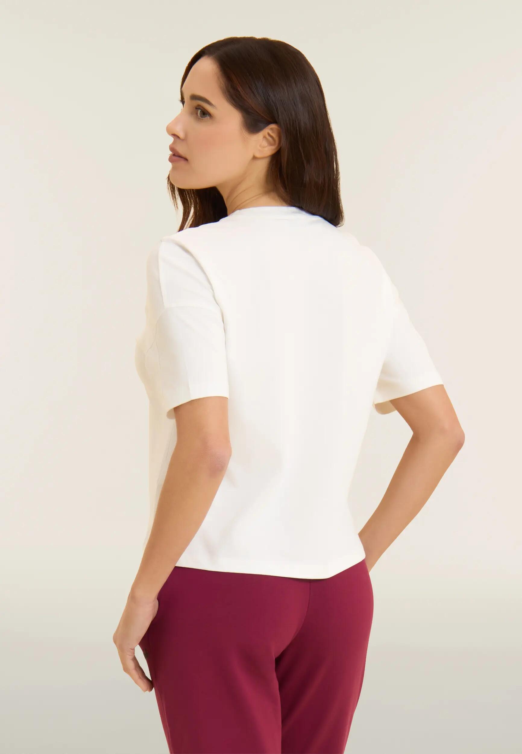 T-shirt boxy cropped da donna girocollo 3/6