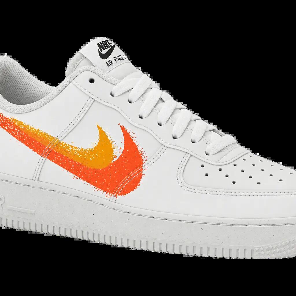 Pánske tenisky - Spray Paint Swoosh - Air Force 1 Low '07 - Oranžová