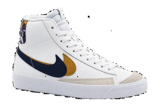 Chaussures montantes pour enfants - Nike Blazer ’77 SE - Blanc, Bleu, Or