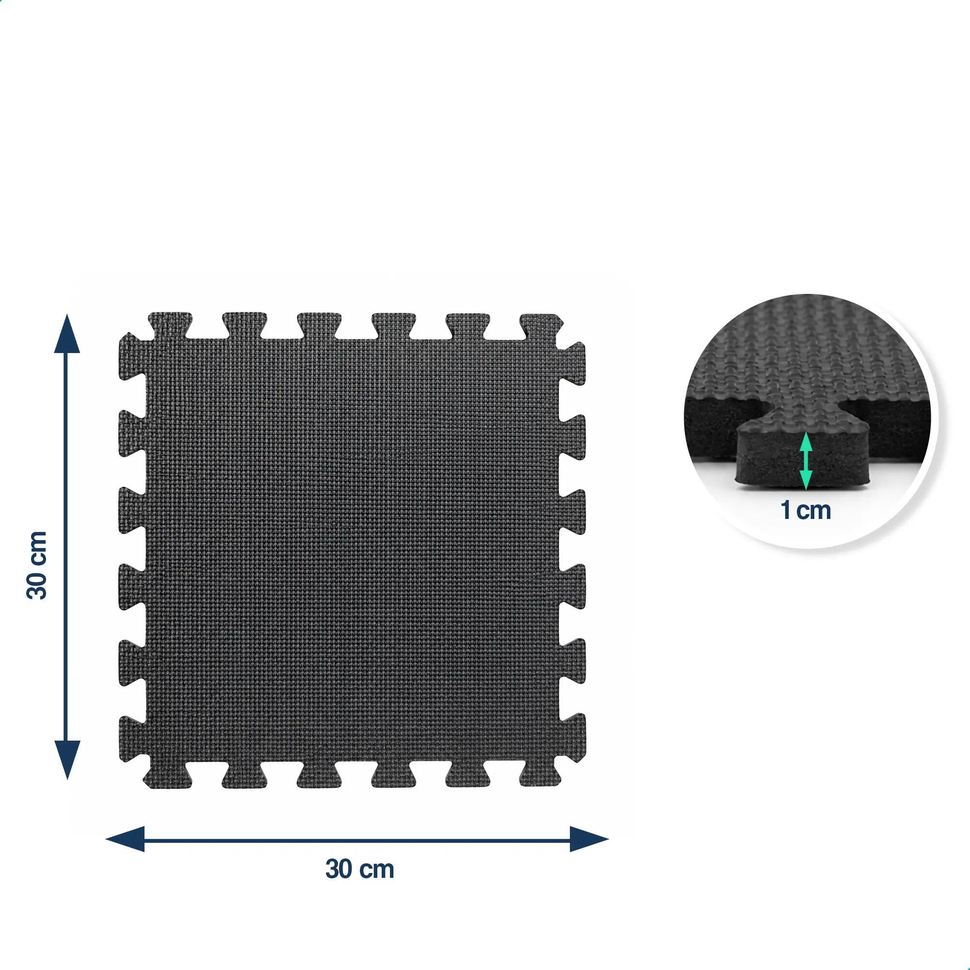 Fitness puzzelmatten 30 x 30 x 1 cm - 12 tegels - 1,08 m² 6/6