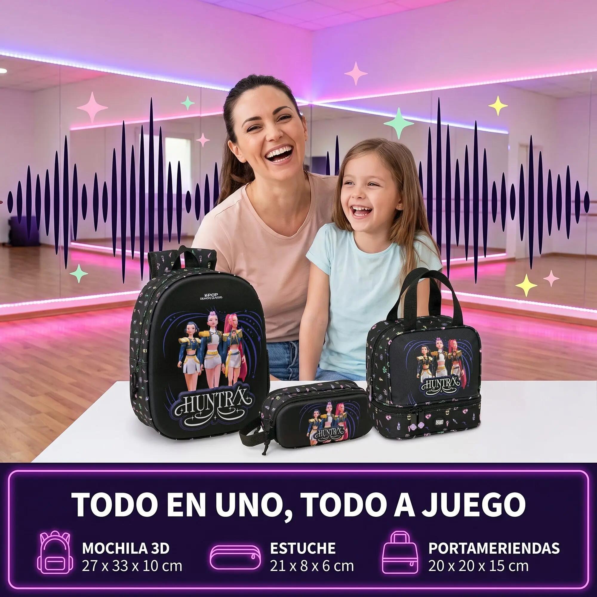 Set K-Pop Demon Hunters Sound: Zaino 3D, Astuccio e Borsa Termica 6/6