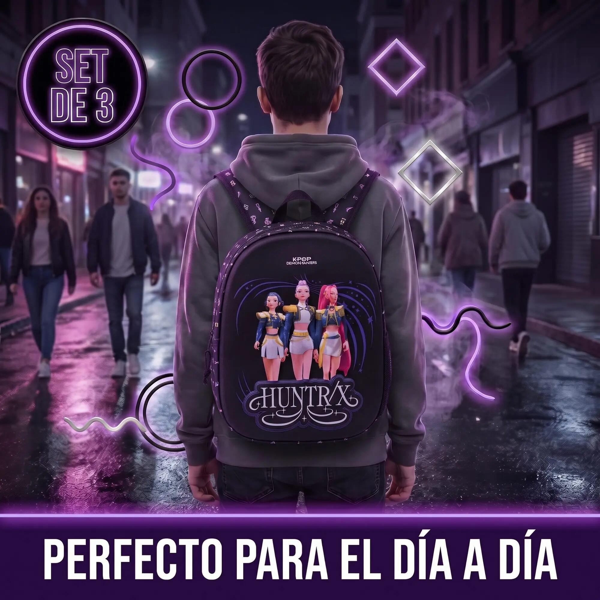 Set K-Pop Demon Hunters Sound: Zaino 3D, Astuccio e Borsa Termica 5/6