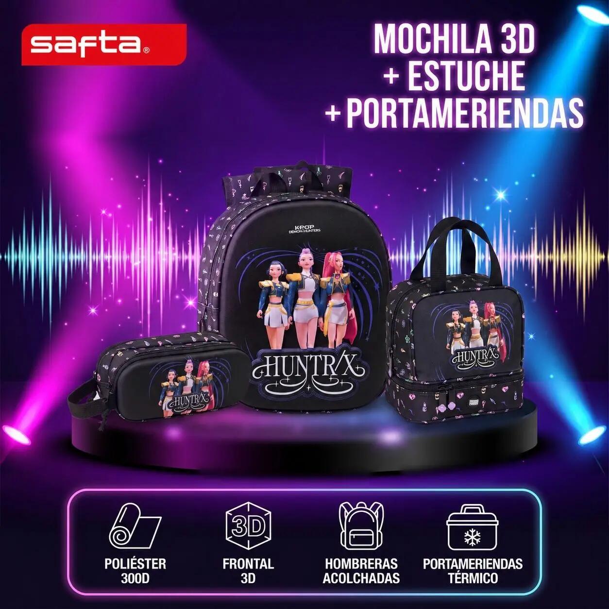 Set K-Pop Demon Hunters Sound: Zaino 3D, Astuccio e Borsa Termica 3/6