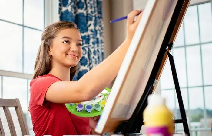 Paleta de pintura com 12 tintas laváveis e pincel 5/5
