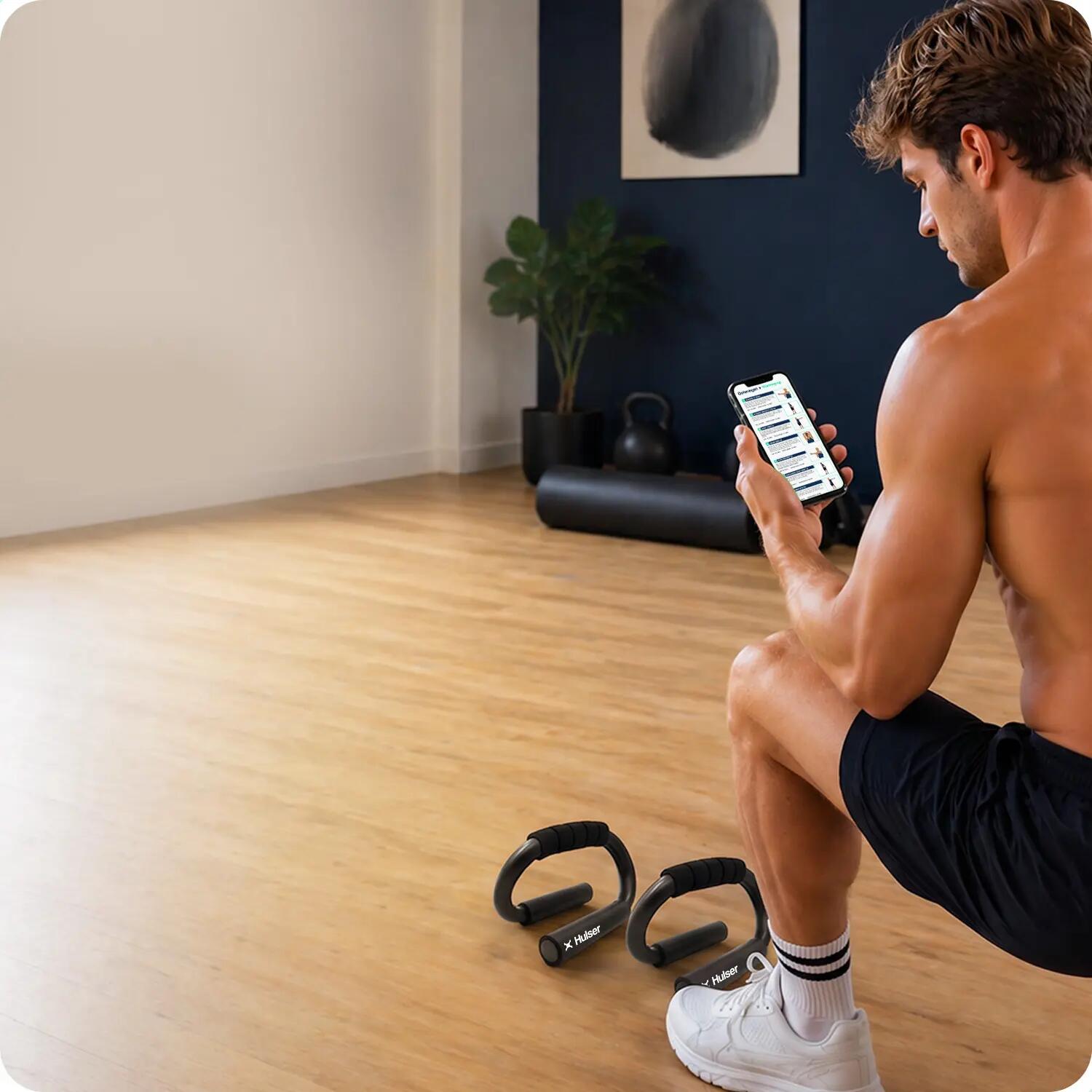 Poignées de pompes musculation en métal forme S lot de 2 4/6