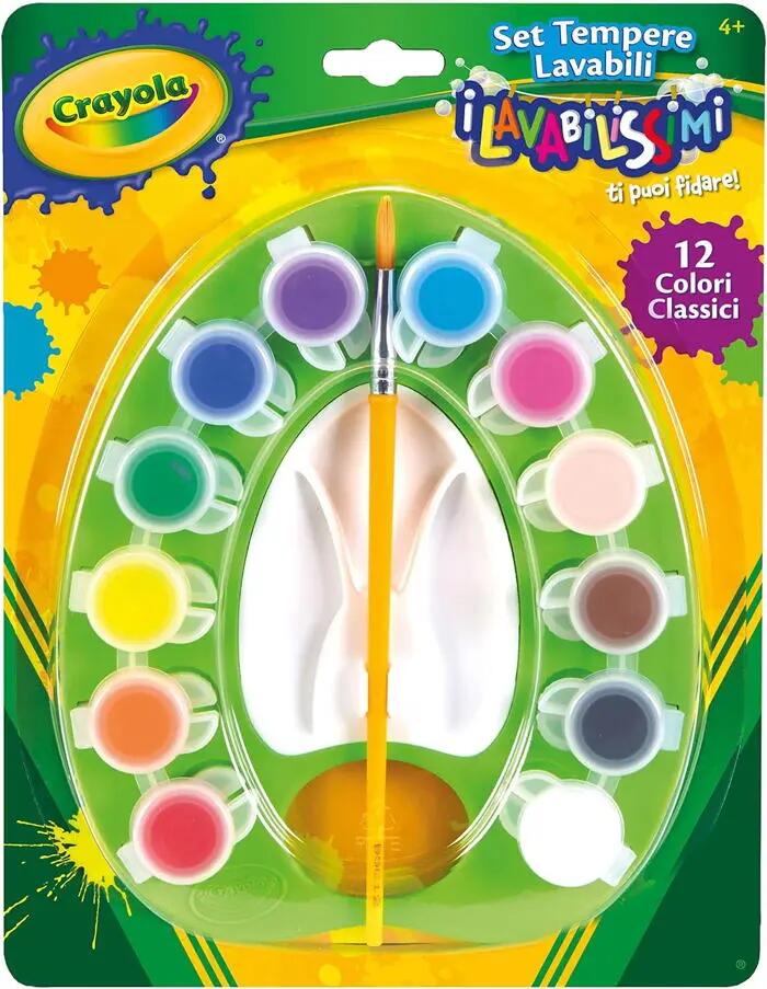 Paleta de pintura com 12 tintas laváveis e pincel 2/5