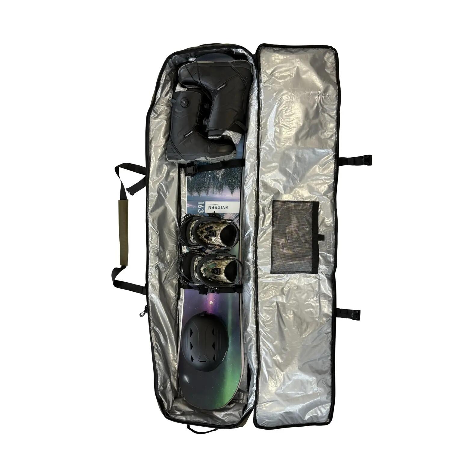 EVIDSEN - TROMSØ Travel Snowboard Bag Wheeled 166cm - Khaki 7/7