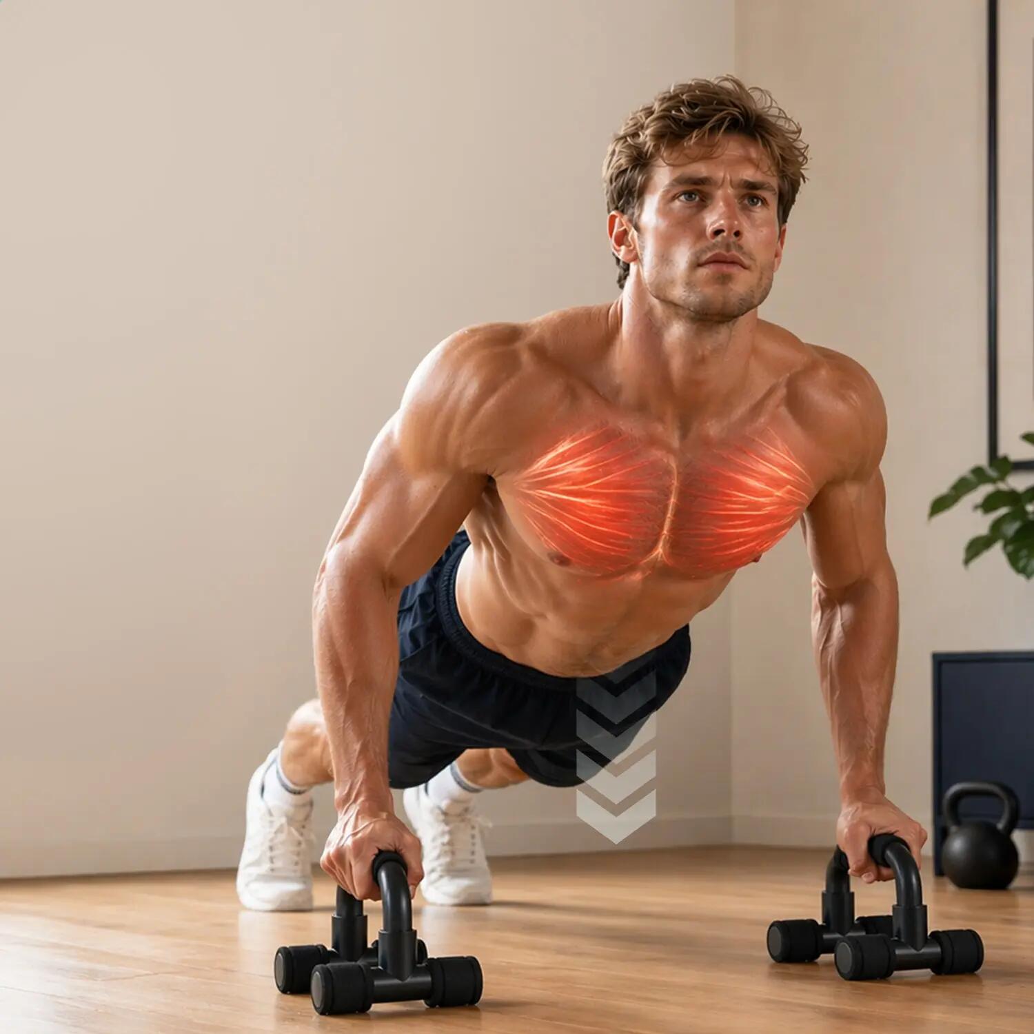 Opdruksteunen krachttraining met antislip set van 2 2/6