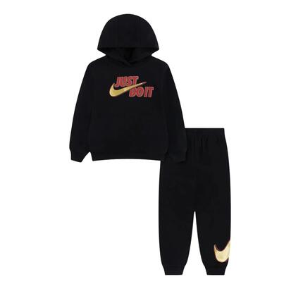 Nike - Kinder Trainingspak Capuchon Frost Futura Fleece, Zwart