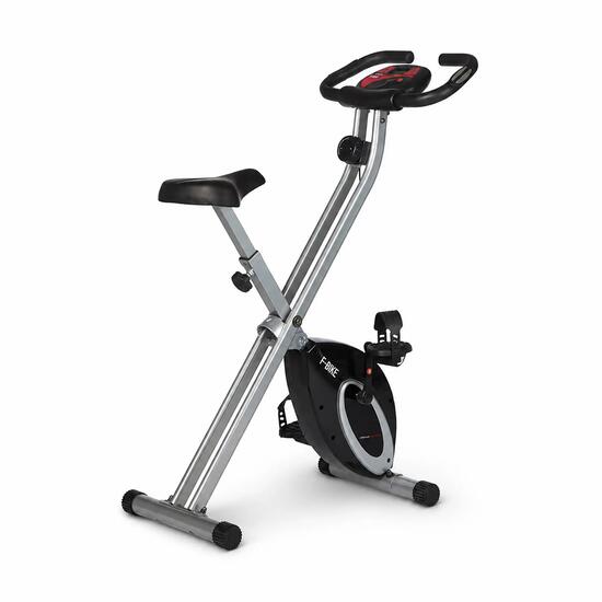 F-Bike Hometrainer - Opvouwbaar - 8 Weerstanden - LCD - Hartslag - Zwart/Zilver