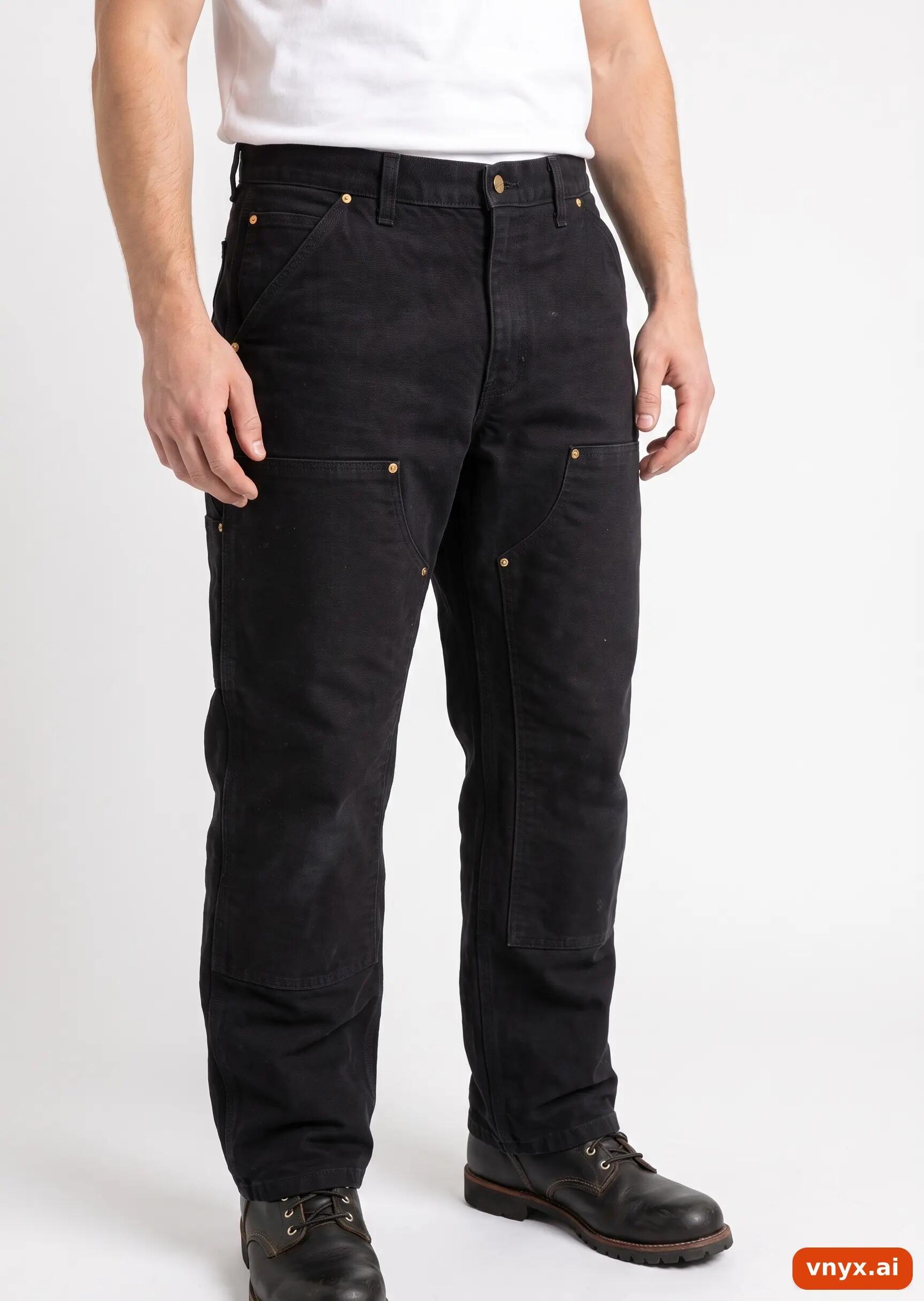 Second Life - Vintage Carhartt Black Trousers Men 28 28 5/5