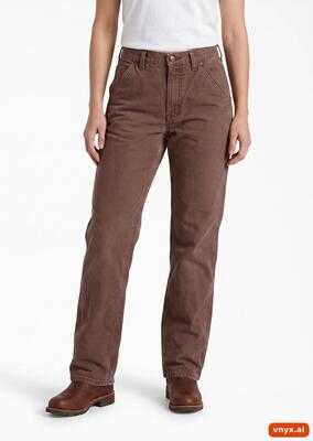 Second life - vintage carhartt chocolate brown trousers women 23 30