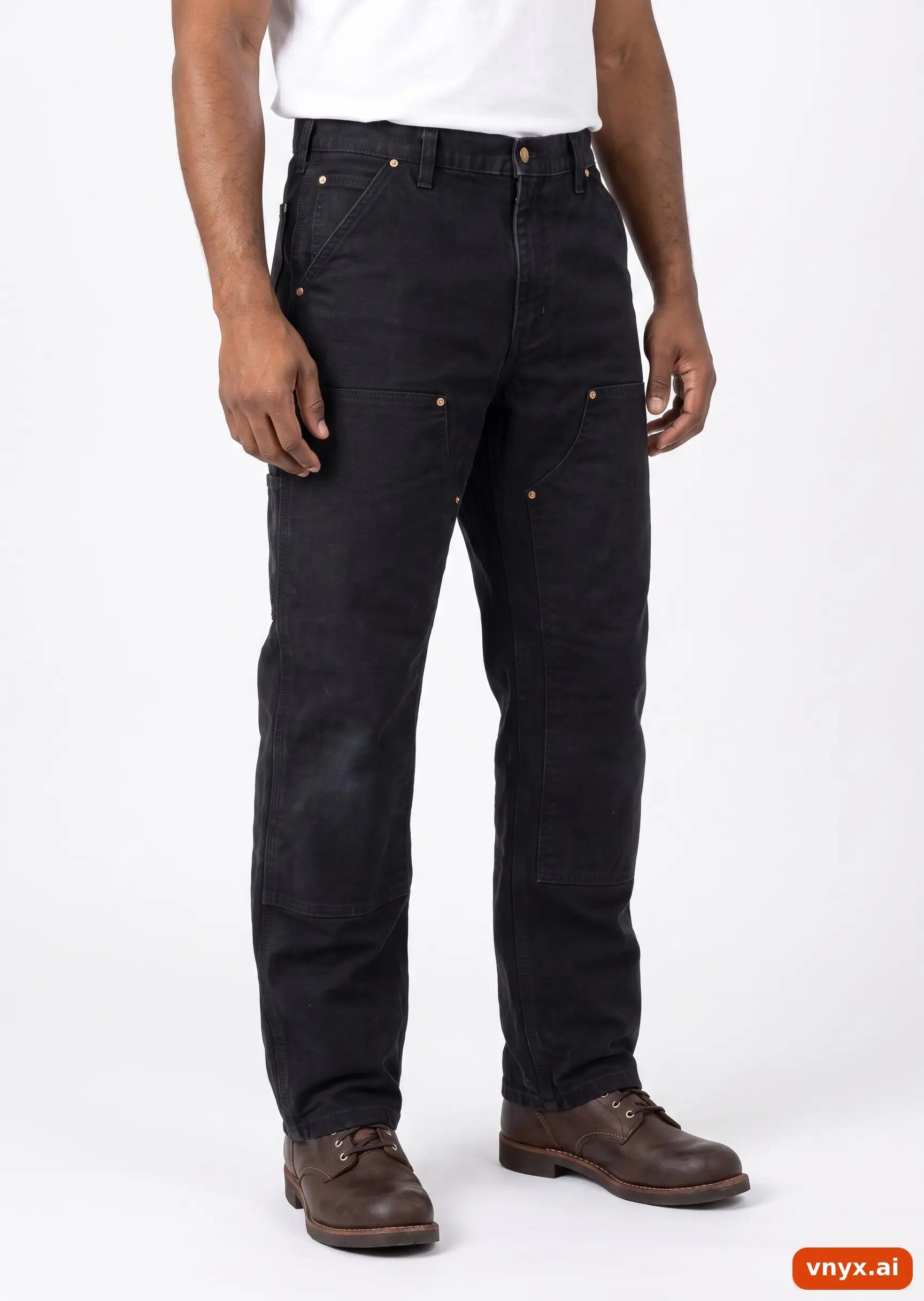 Second Life - Vintage Carhartt Black Trousers Men W33 32 5/5