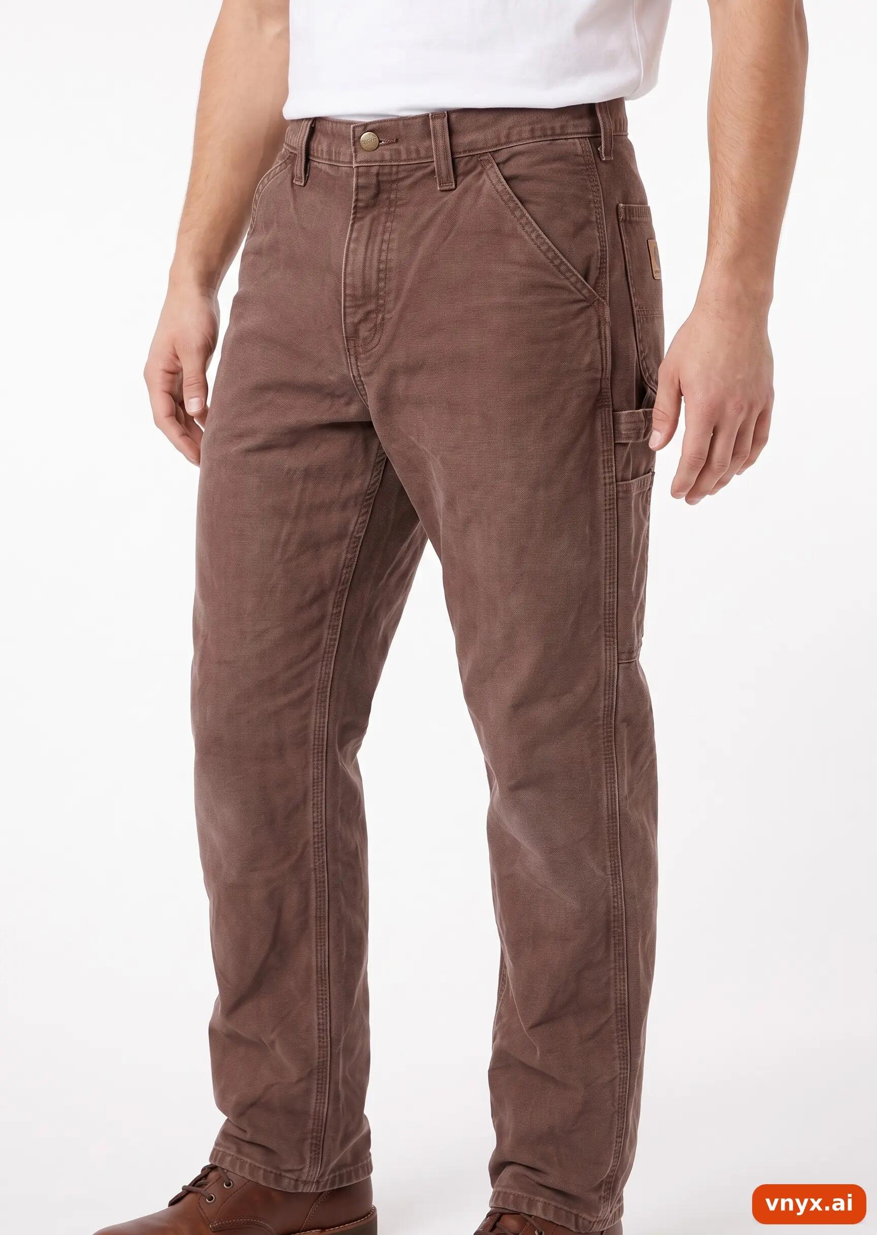 Second Life - Vintage Carhartt Rich Brown Trousers Men 23 30 5/5