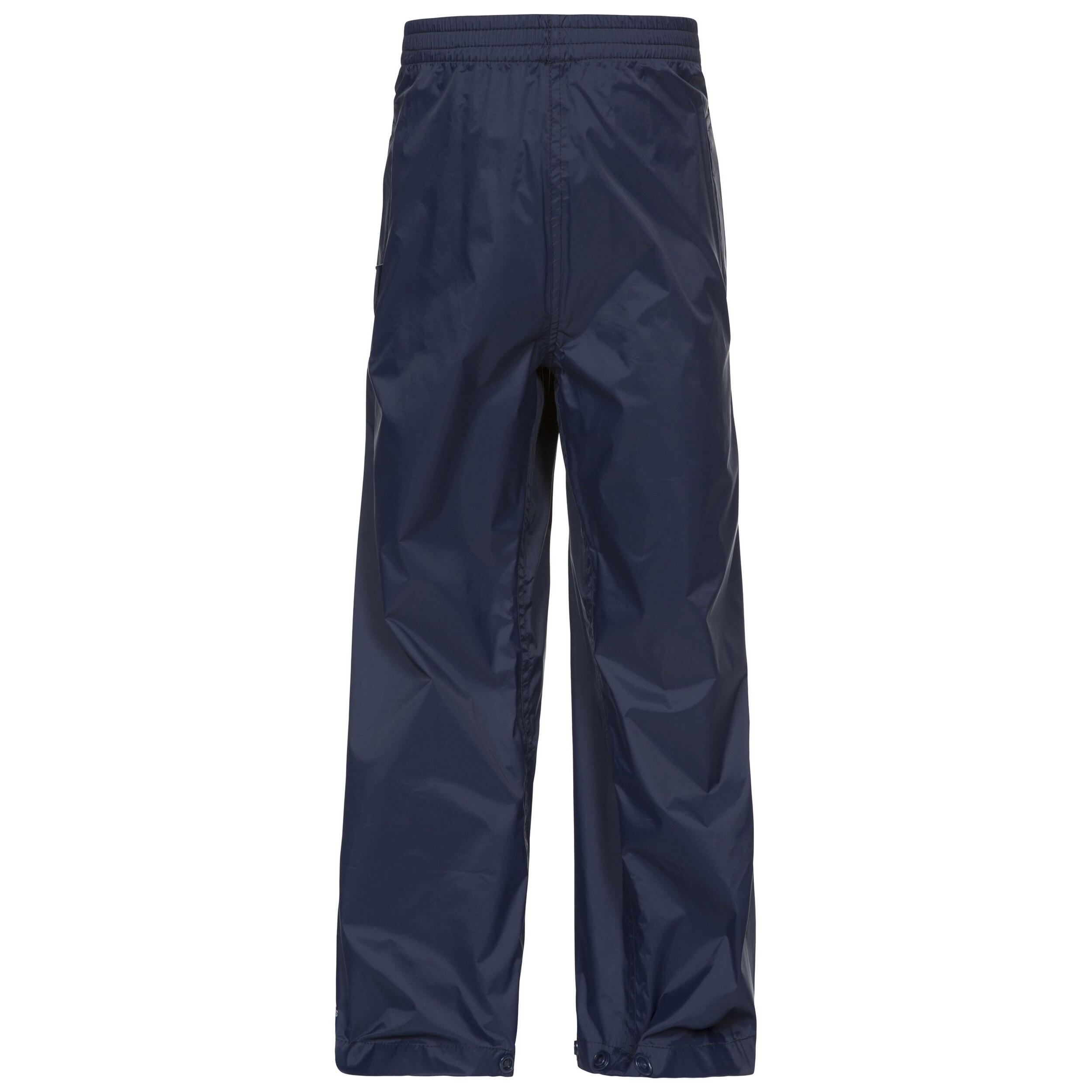 Children's Qikpac waterproof overtrousers (Navy)