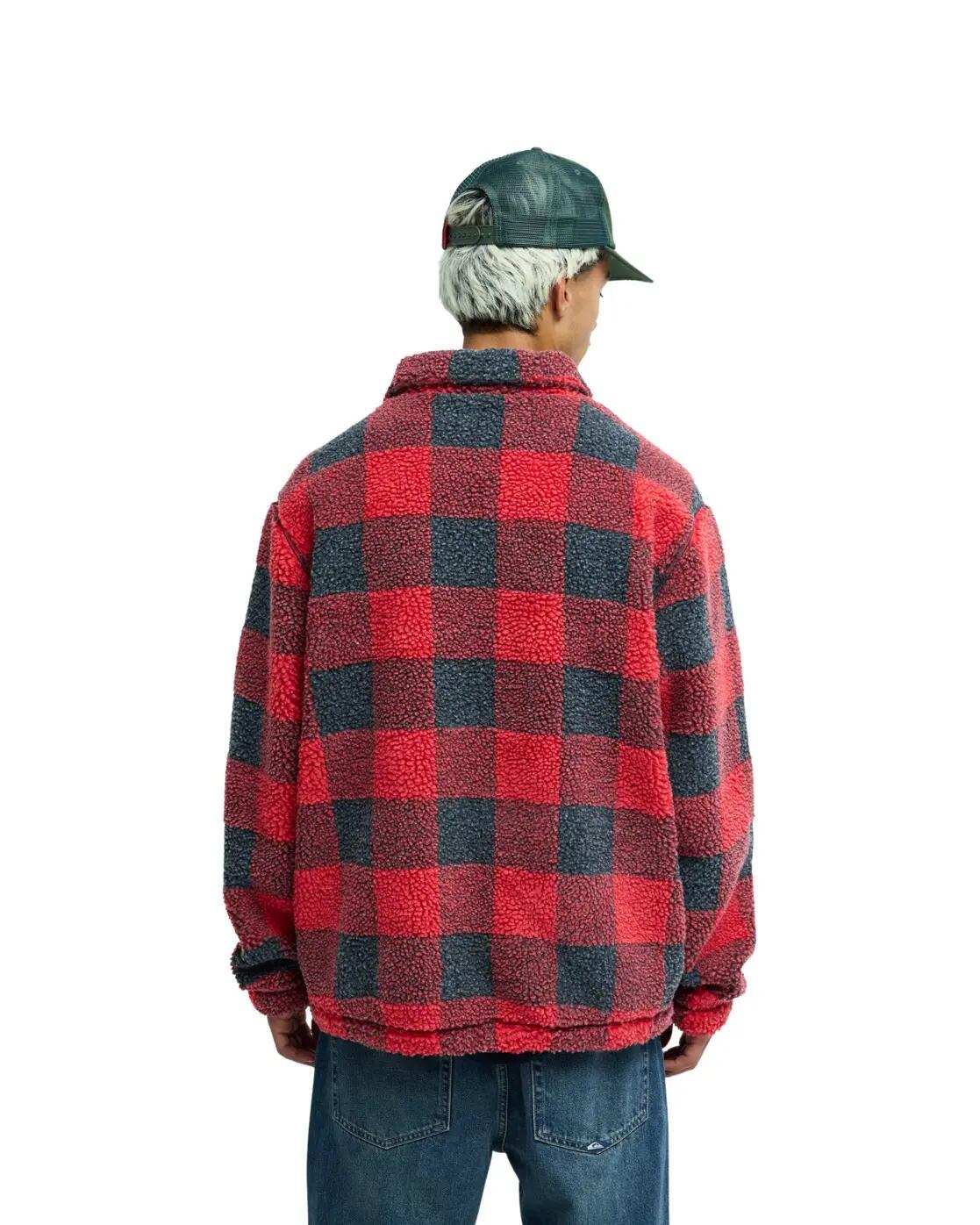 Sherpa-Fleece mit Reißverschluss BOB MARLEY BUFFALO Rot Herren 2/4