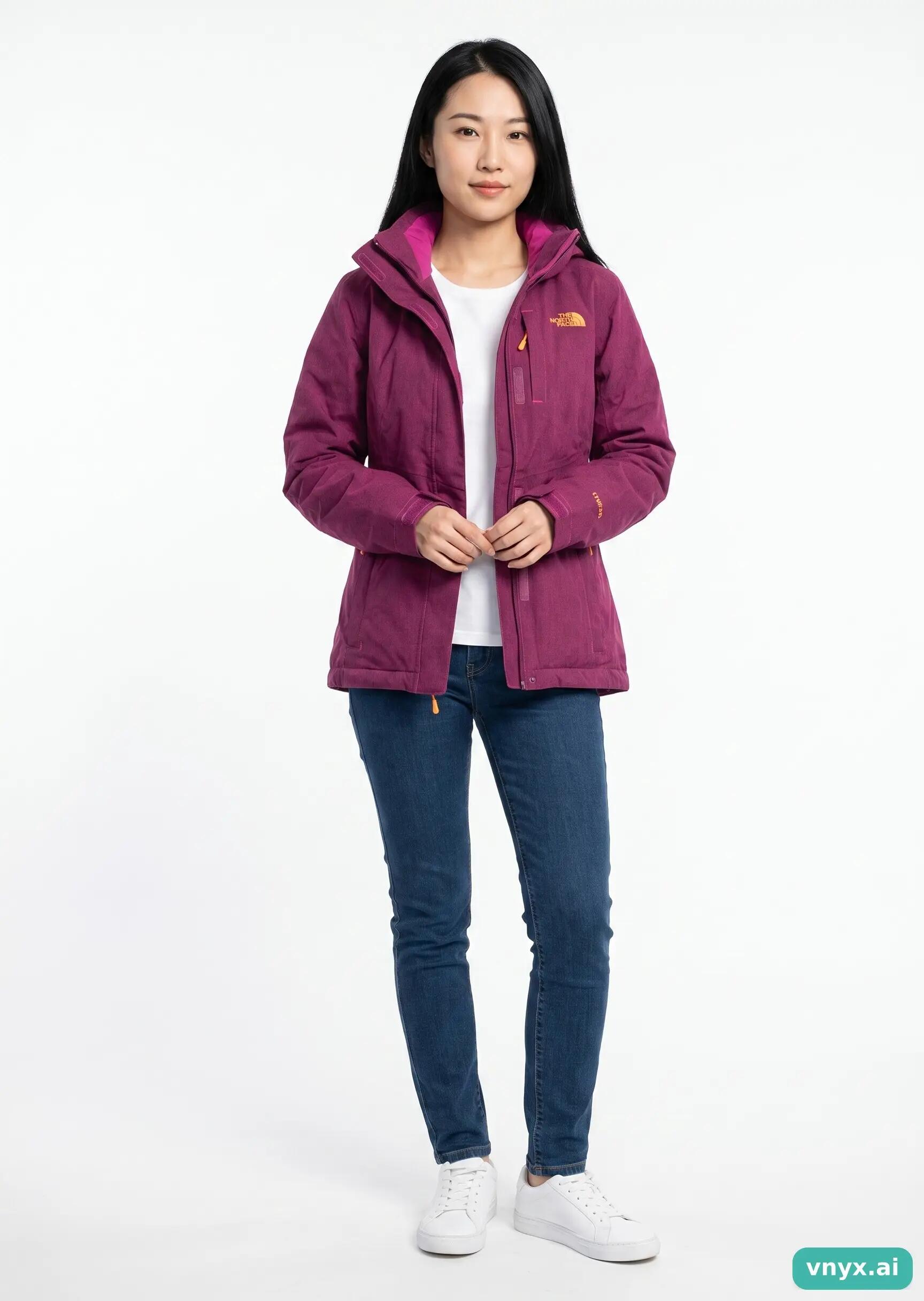 Second Life - Vintage The North Face Magenta Outdoor Jacket Women XS 3/5