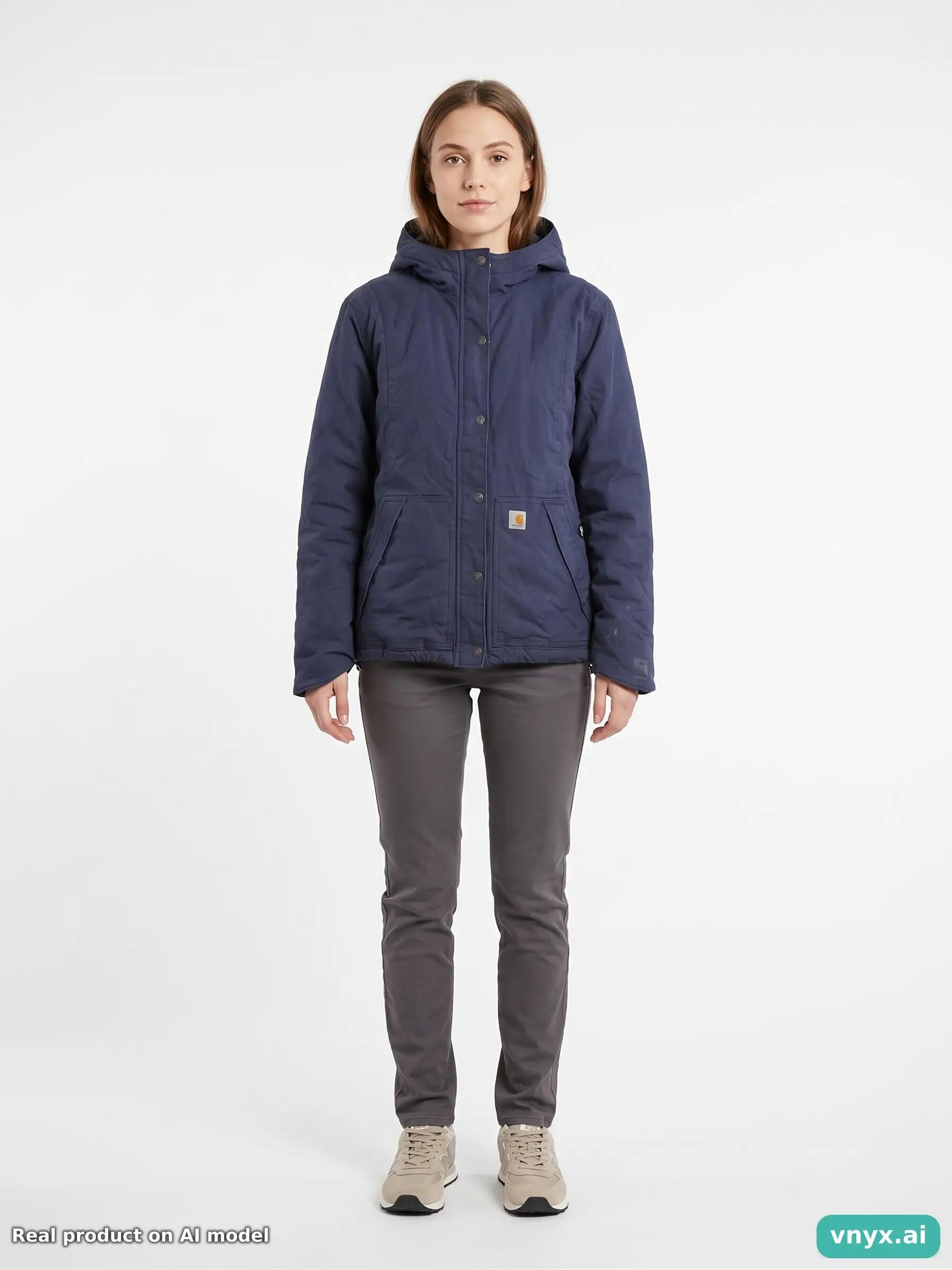 Second Life - Vintage Carhartt Dark Blue Outdoor Jacket Women S 3/5
