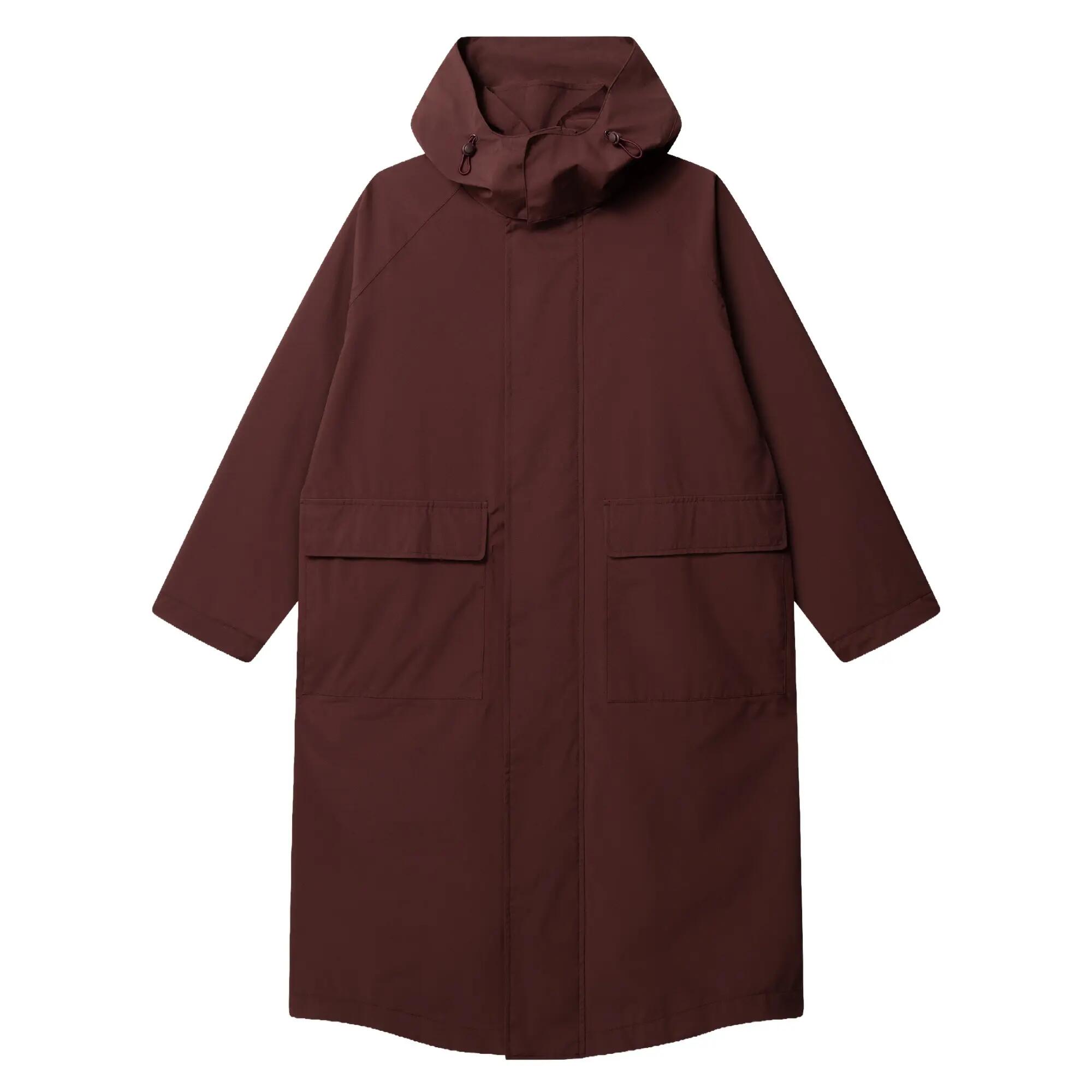 Unisex Kurtka Wodoodporna Przeciwdeszczowa Bordowa Parka Oversize Kubota S 8/9