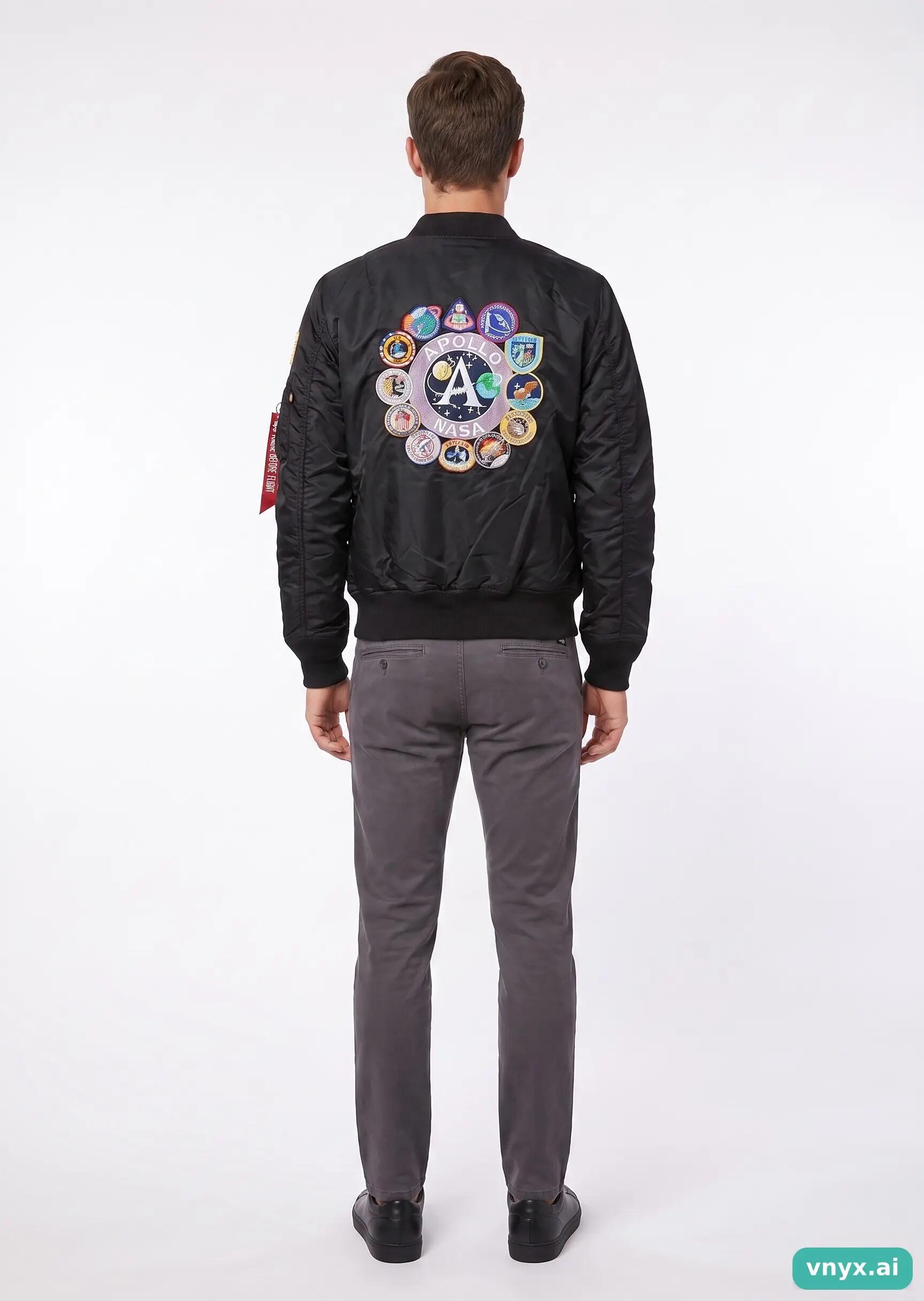 Second Life - Vintage Alpha Industries Black Bomber Jacket Men S 4/5