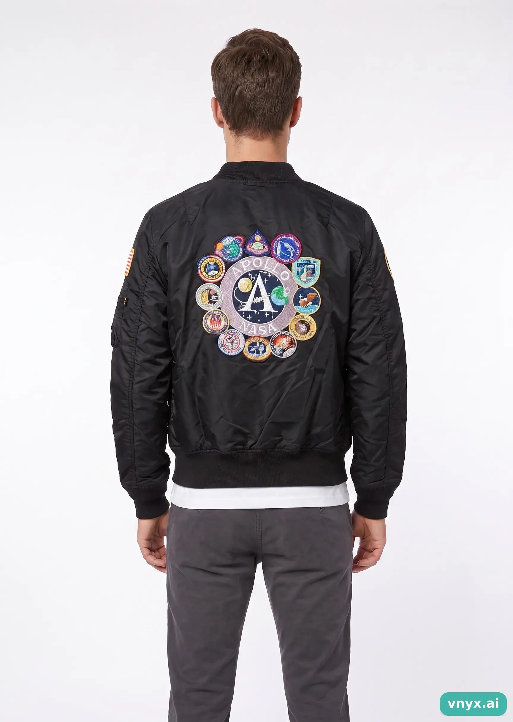 Second Life - Vintage Alpha Industries Black Bomber Jacket Men S 2/5