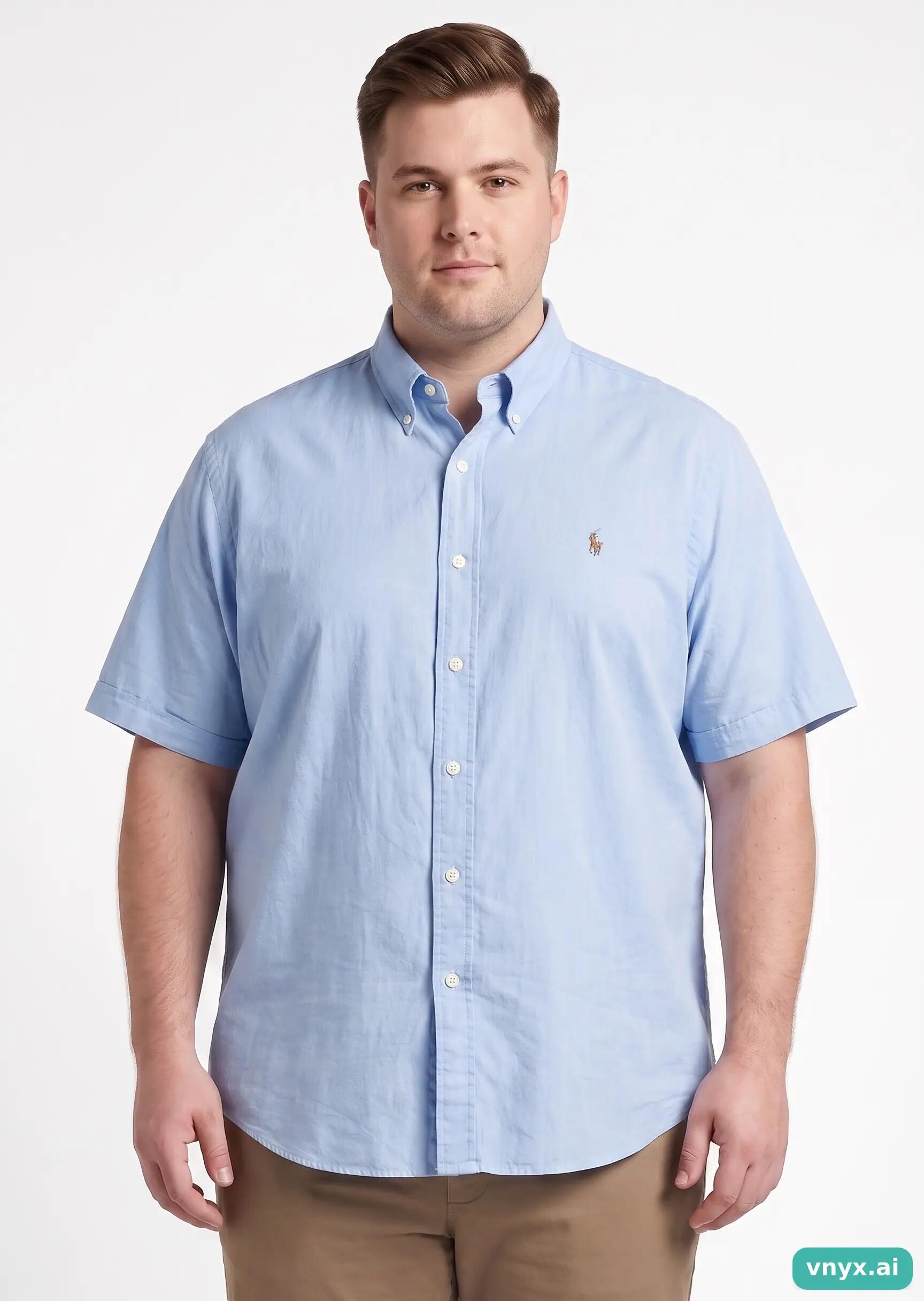 Second Life - Chambray Ralph Lauren Casual Shirt in Light Blue size XXL 5/5