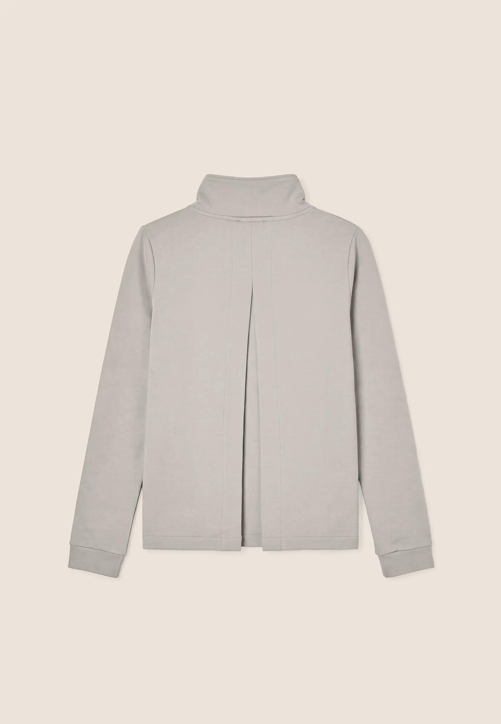 Sweat-shirt zippé à col montant pour femmes avec fente au dos 2/3
