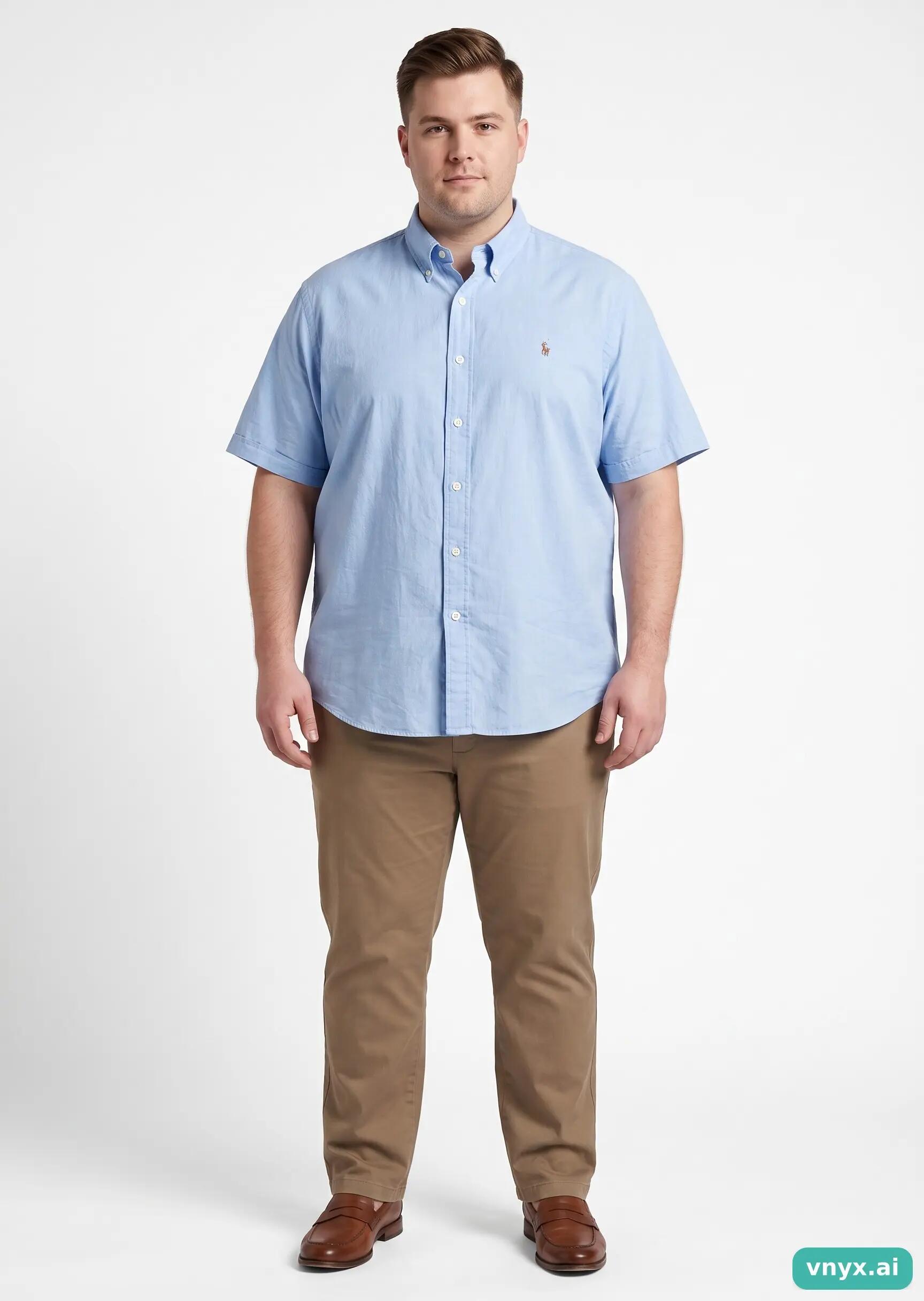 Second Life - Chambray Ralph Lauren Casual Shirt in Light Blue size XXL 3/5
