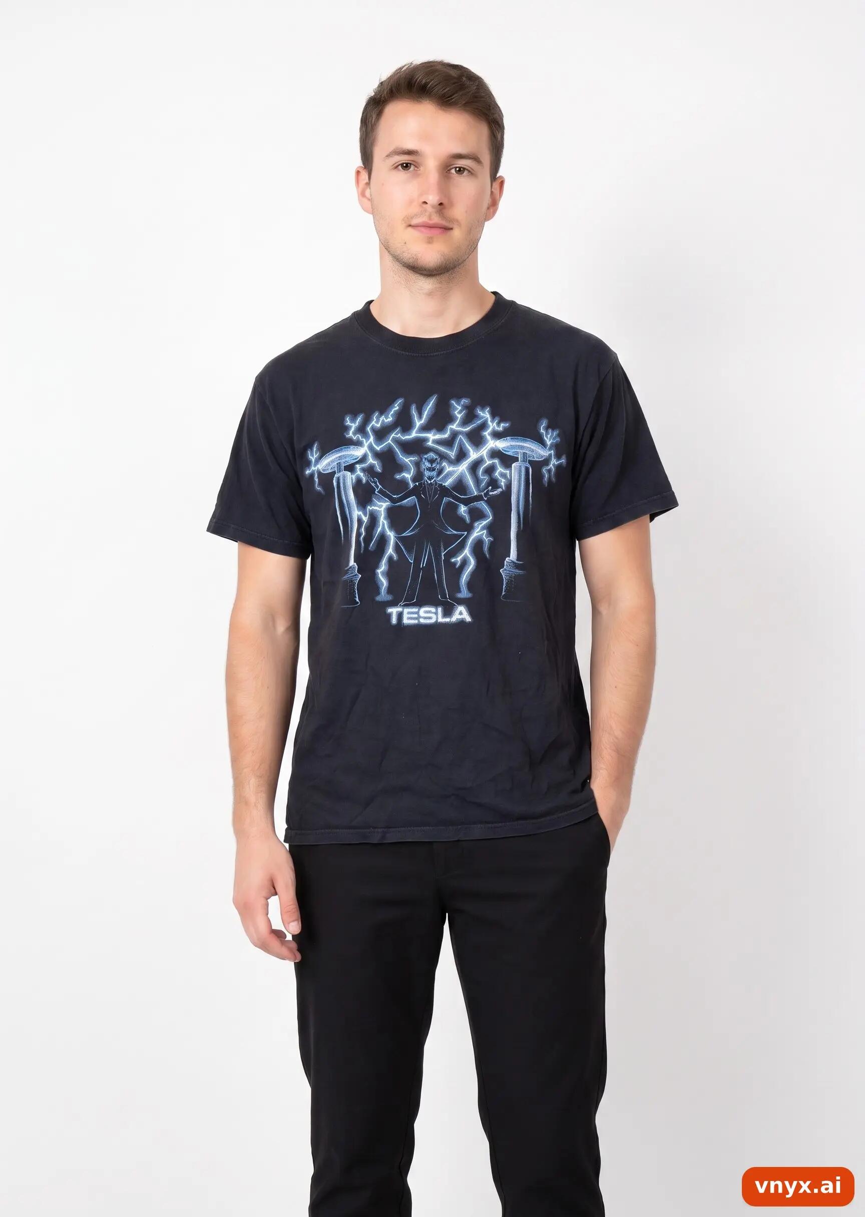 Second Life - Vintage Fruit of the Loom Classic Black T-Shirt Men M 1/5
