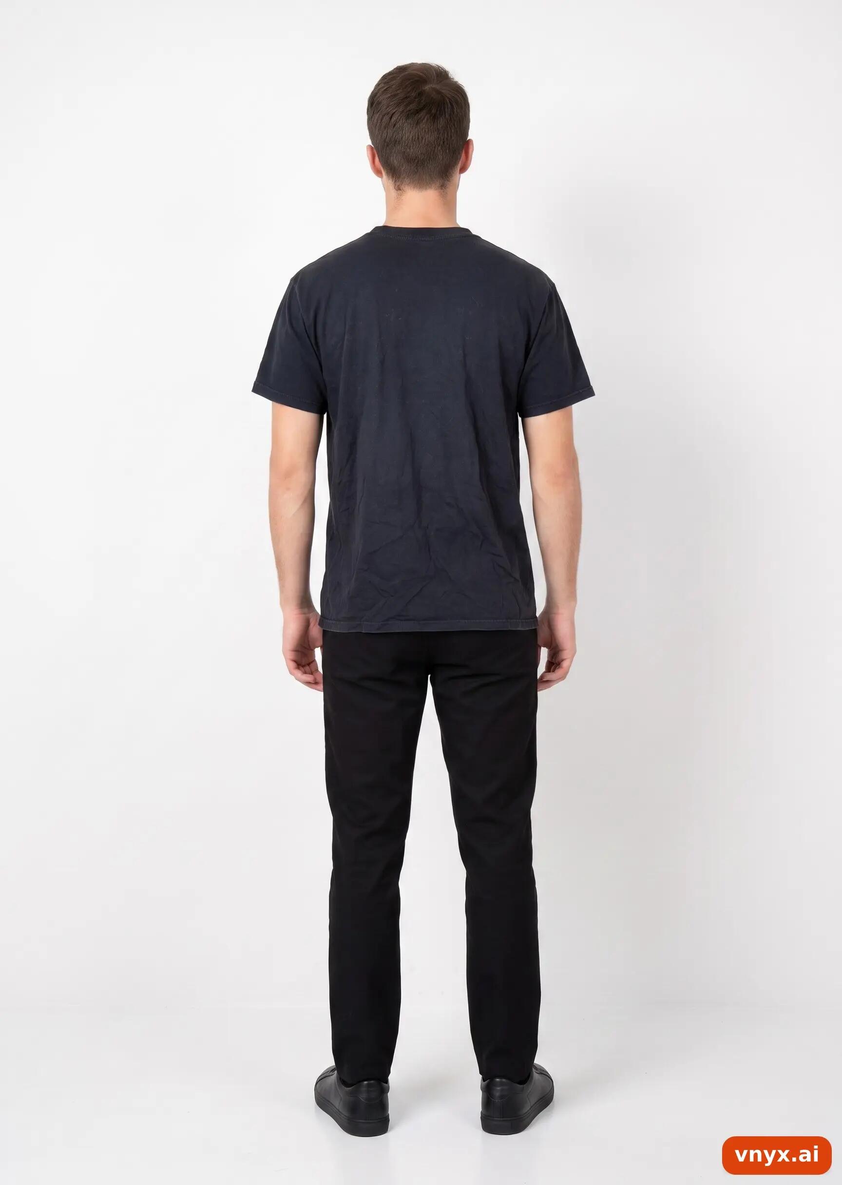 Second Life - Vintage Fruit of the Loom Classic Black T-Shirt Men M 4/5