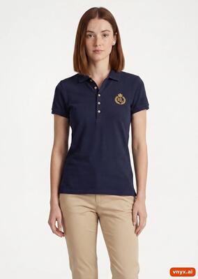 Second life - vintage lauren navy polo shirt women m