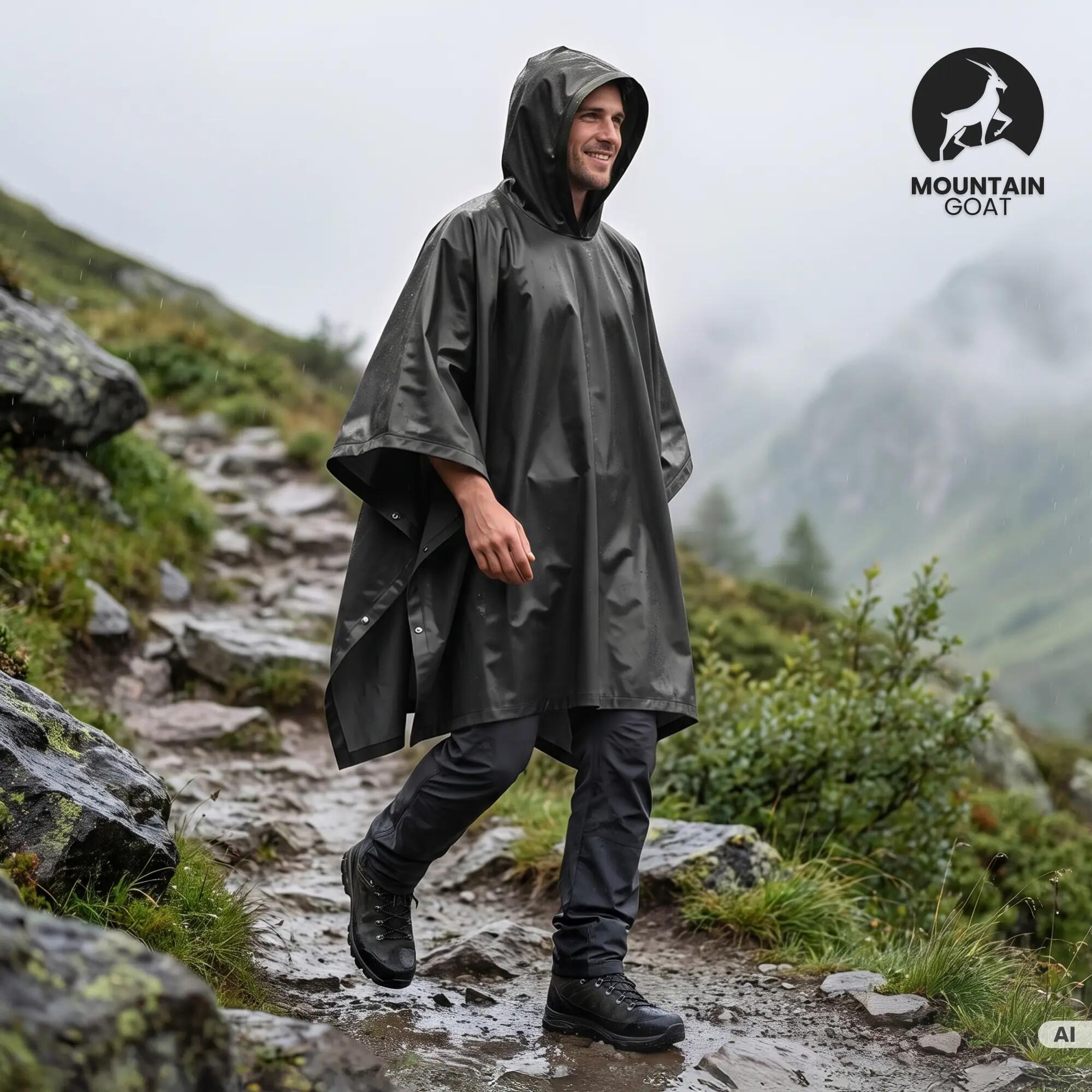 Peleryna przeciwdeszczowa turystyczna dla dorosłych Mountain Goat 4/14