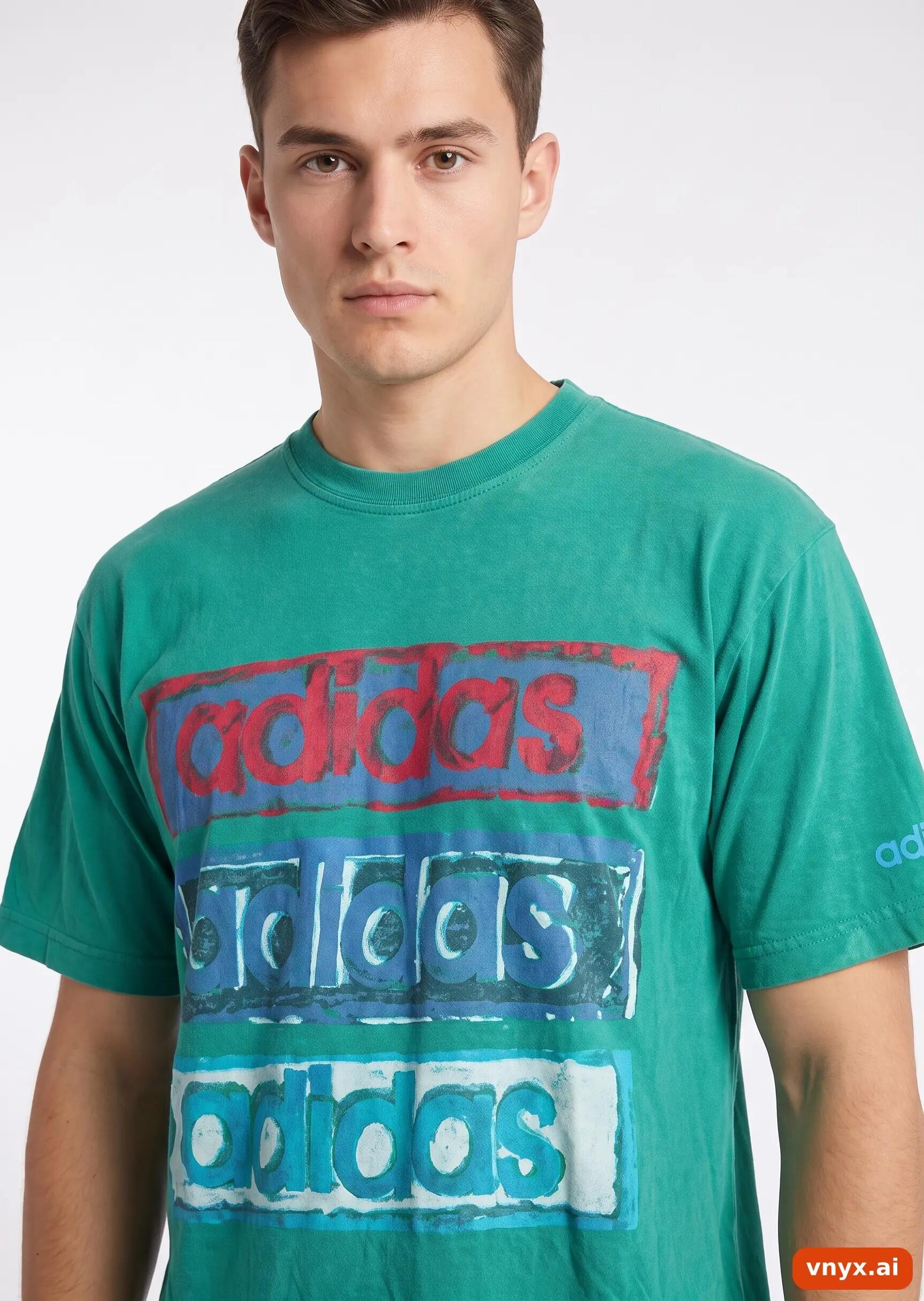 Second Life - Vintage adidas Teal T-Shirt Men S 5/5