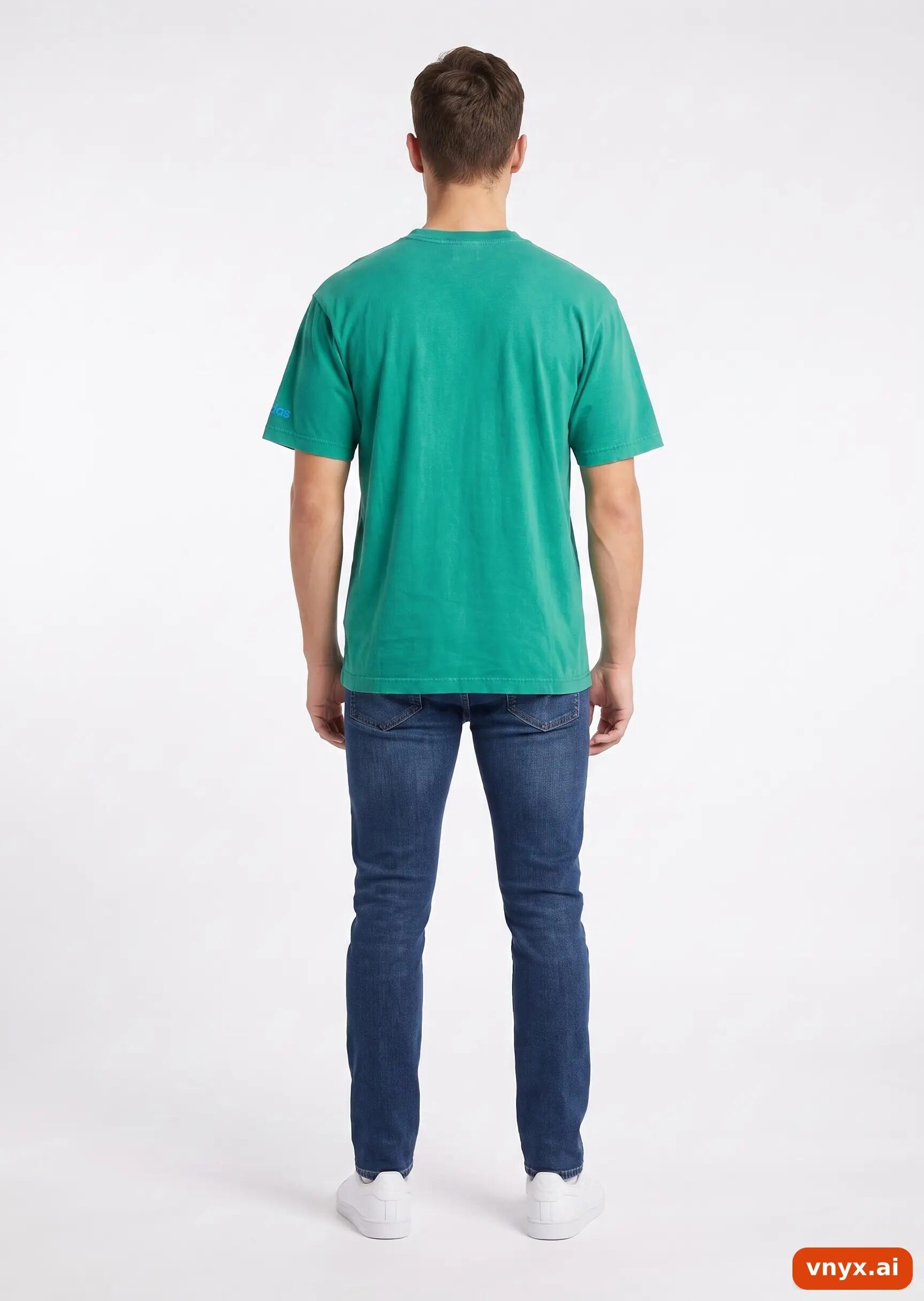 Second Life - Vintage adidas Teal T-Shirt Men S 4/5