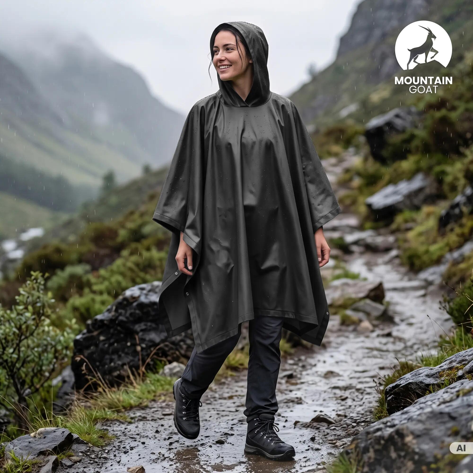 Peleryna przeciwdeszczowa turystyczna dla dorosłych Mountain Goat 2/14