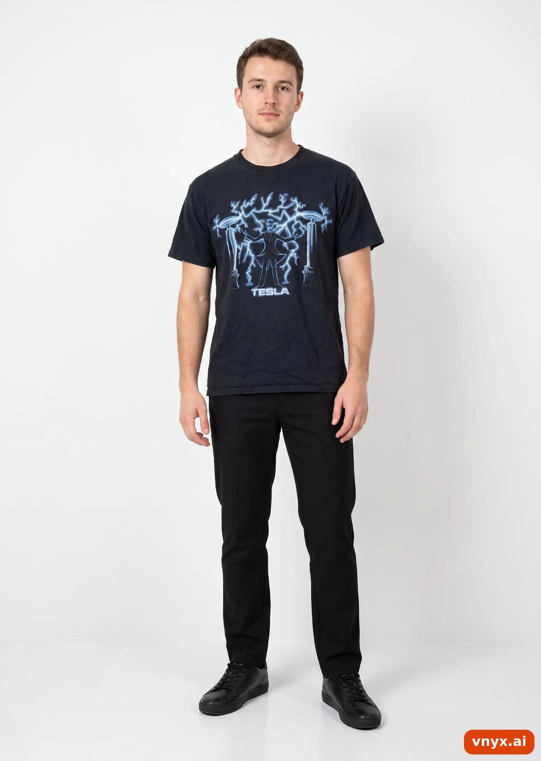 Second Life - Vintage Fruit of the Loom Classic Black T-Shirt Men M 3/5