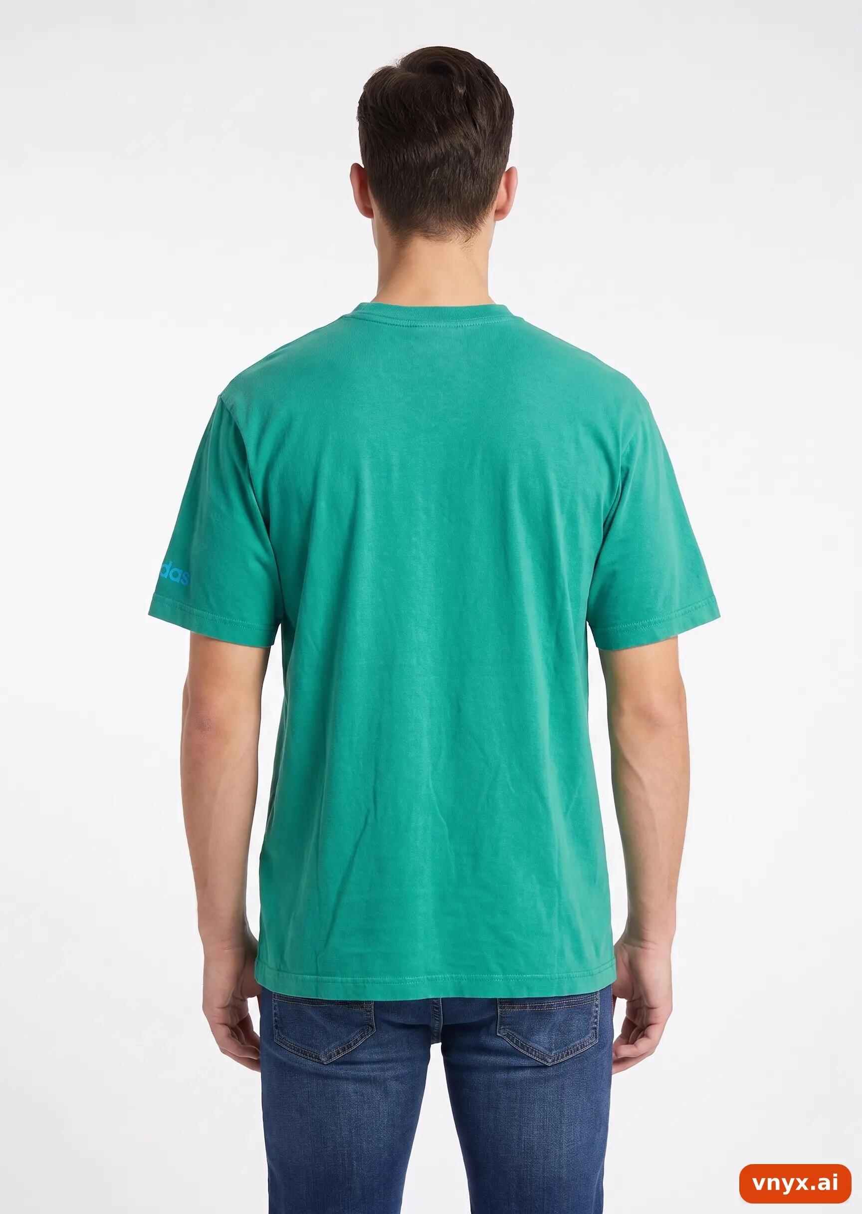 Second Life - Vintage adidas Teal T-Shirt Men S 2/5