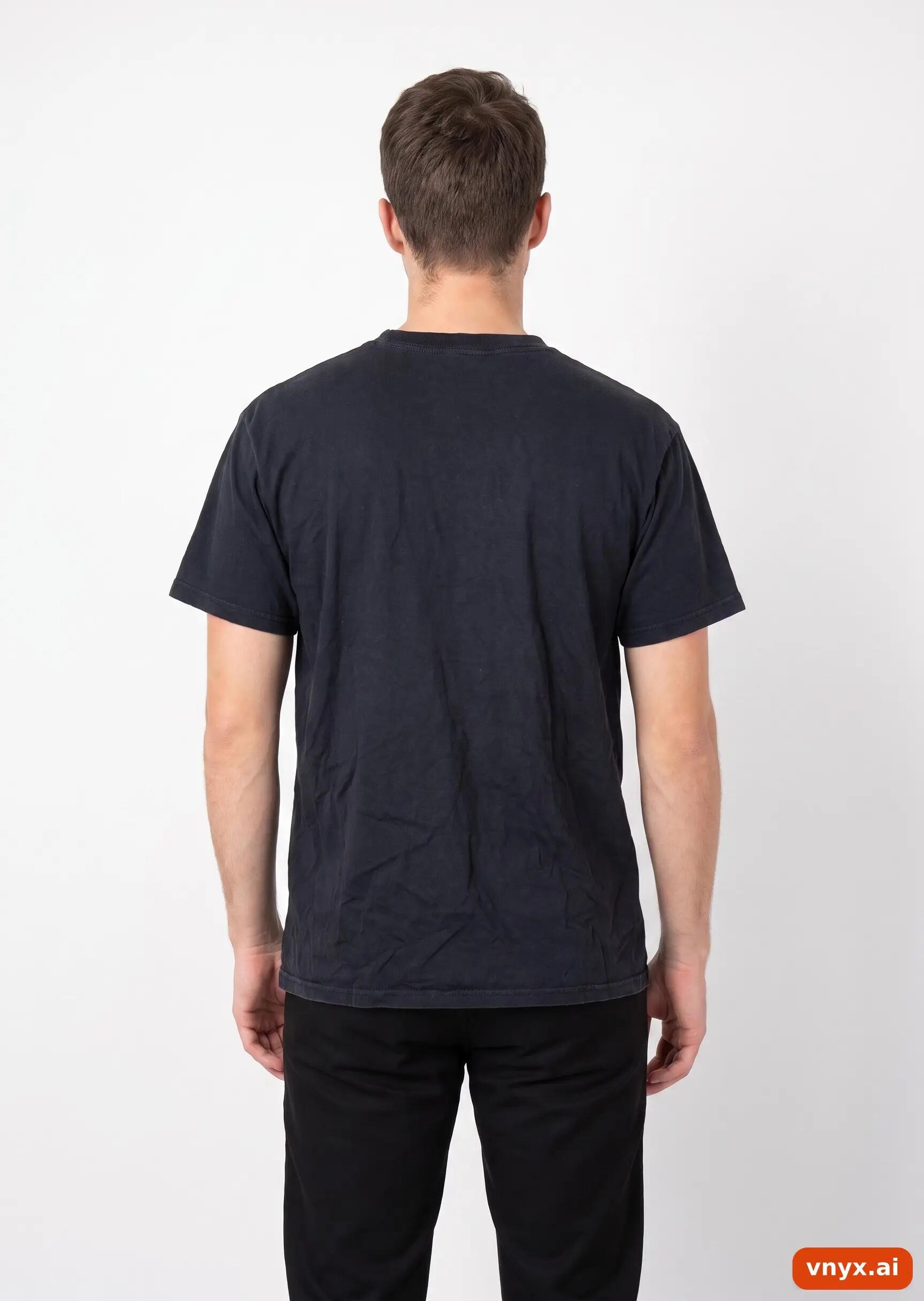 Second Life - Vintage Fruit of the Loom Classic Black T-Shirt Men M 2/5