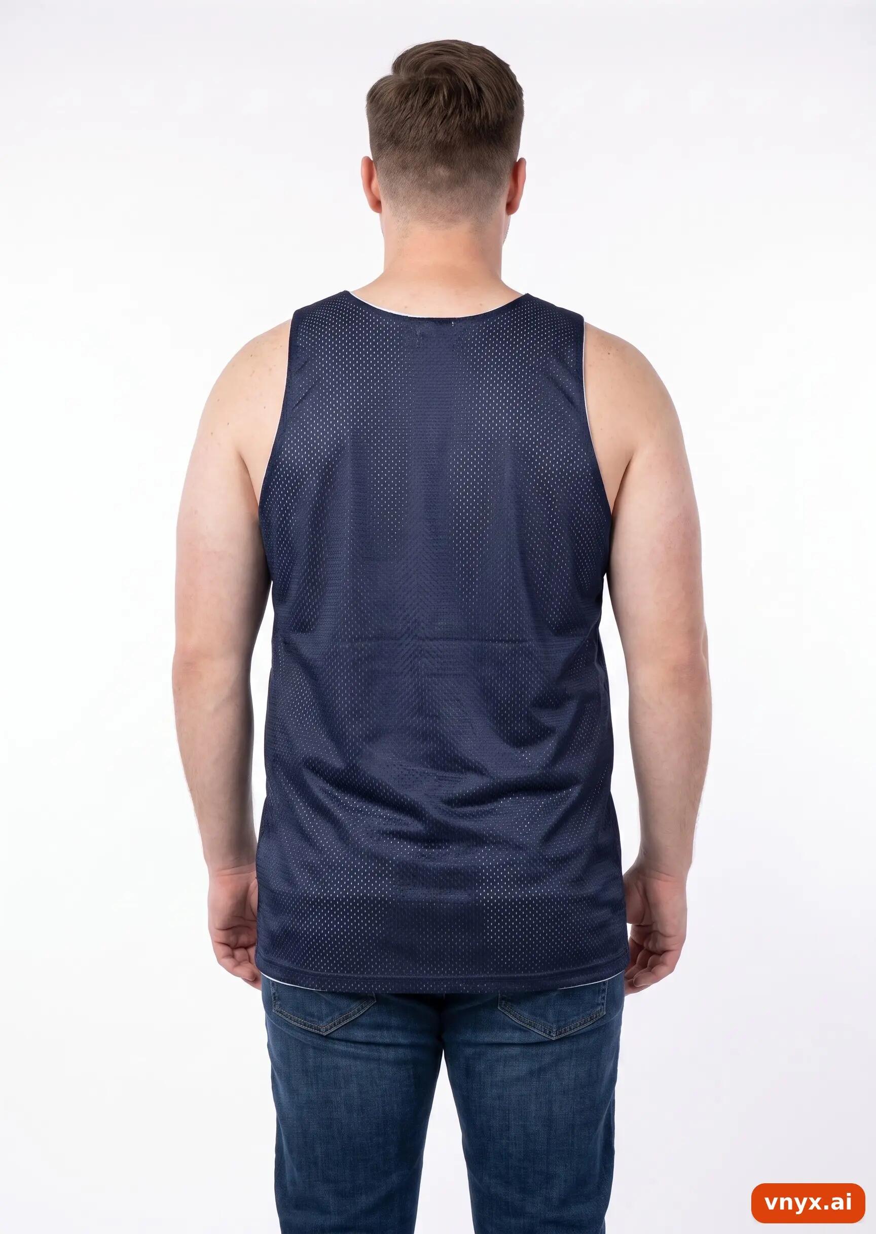 Second Life - Vintage Champion Navy Tank Top Men L 2/5
